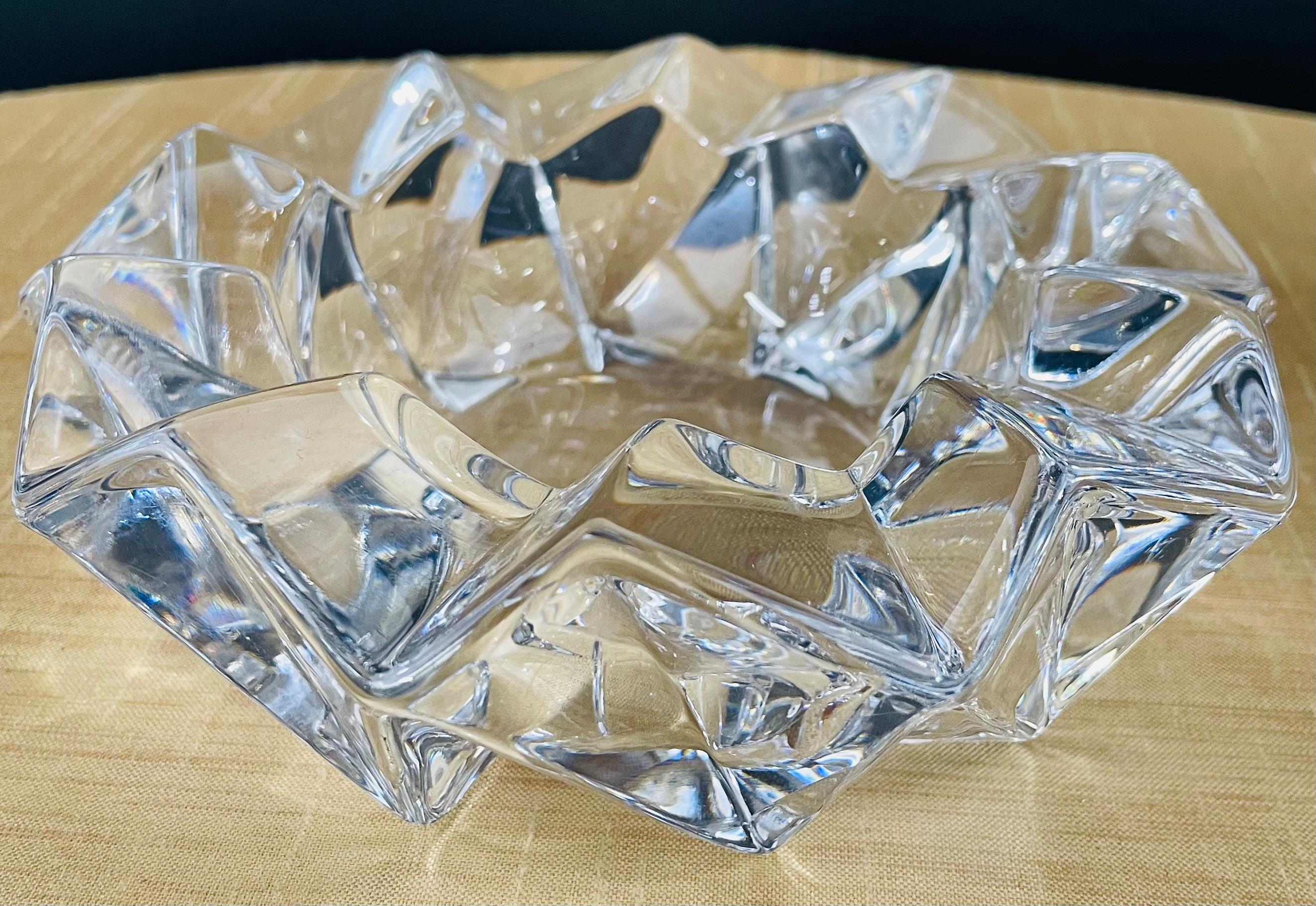Crystal Small Dishes or Ashtrays, a Set of 7 2