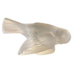Crystal sparrow figurine by Lalique