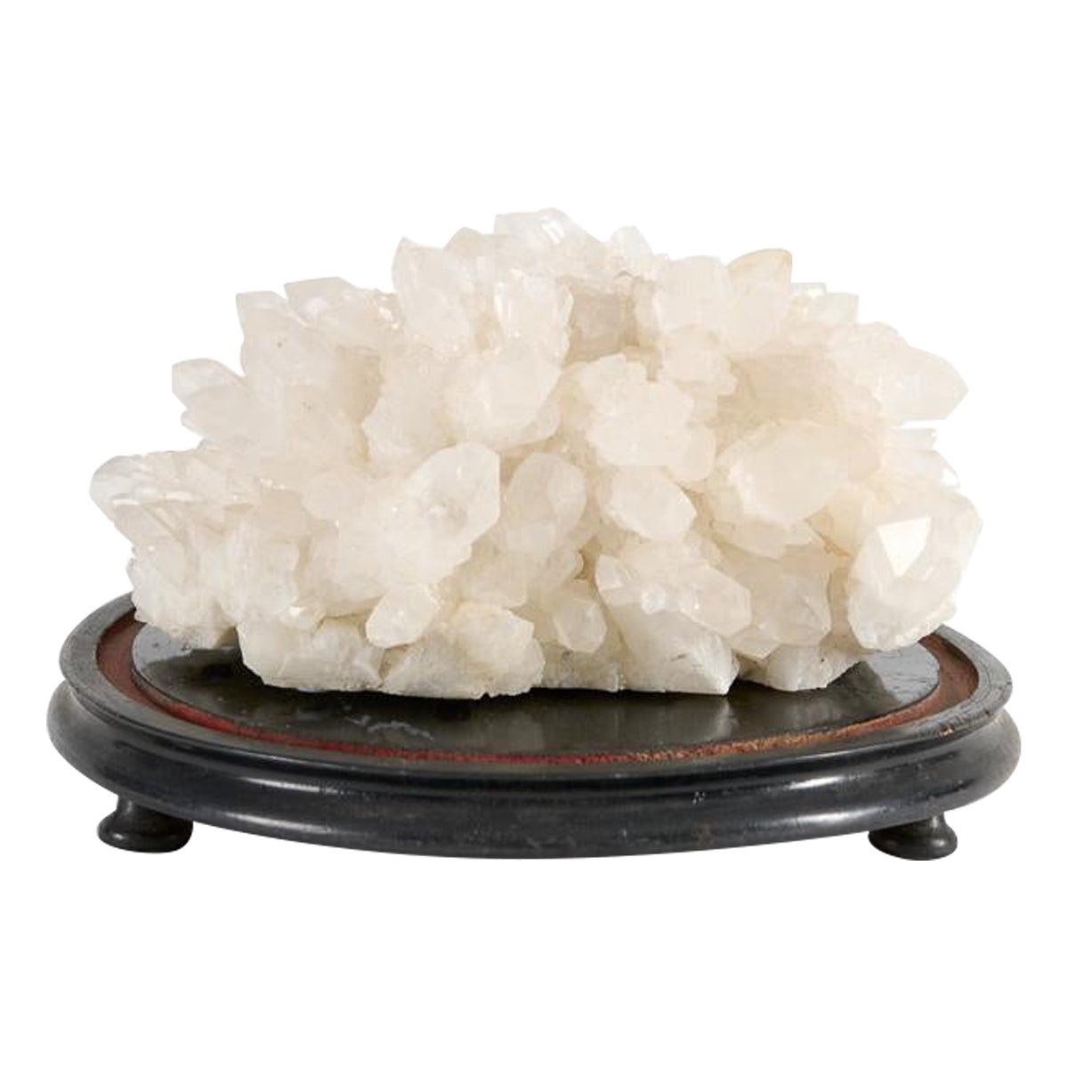 Crystal Specimen on Wood Stand For Sale