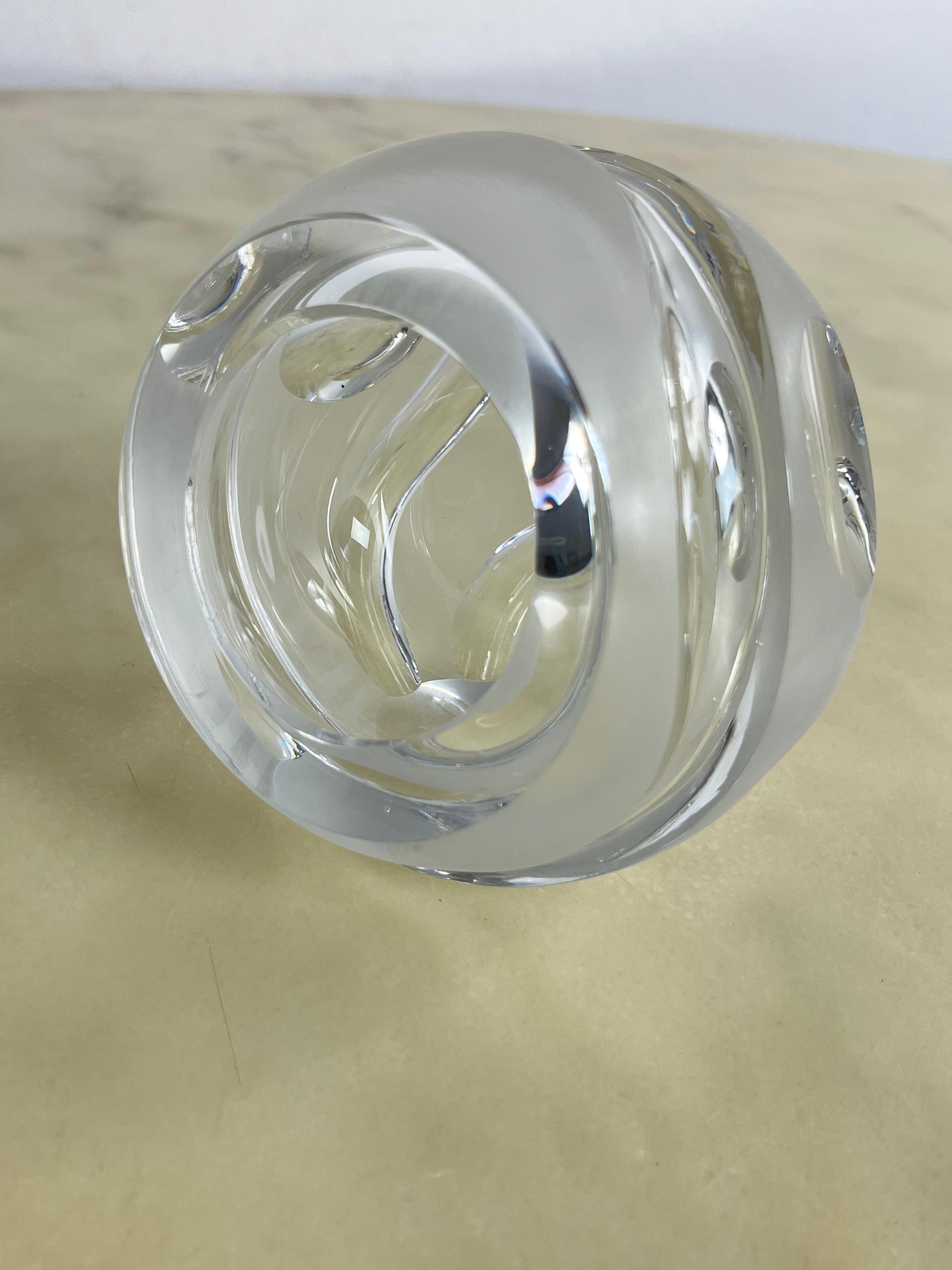 Crystal Sphere Ashtray Space Age Mid-Century 1960s In Good Condition In Palermo, IT