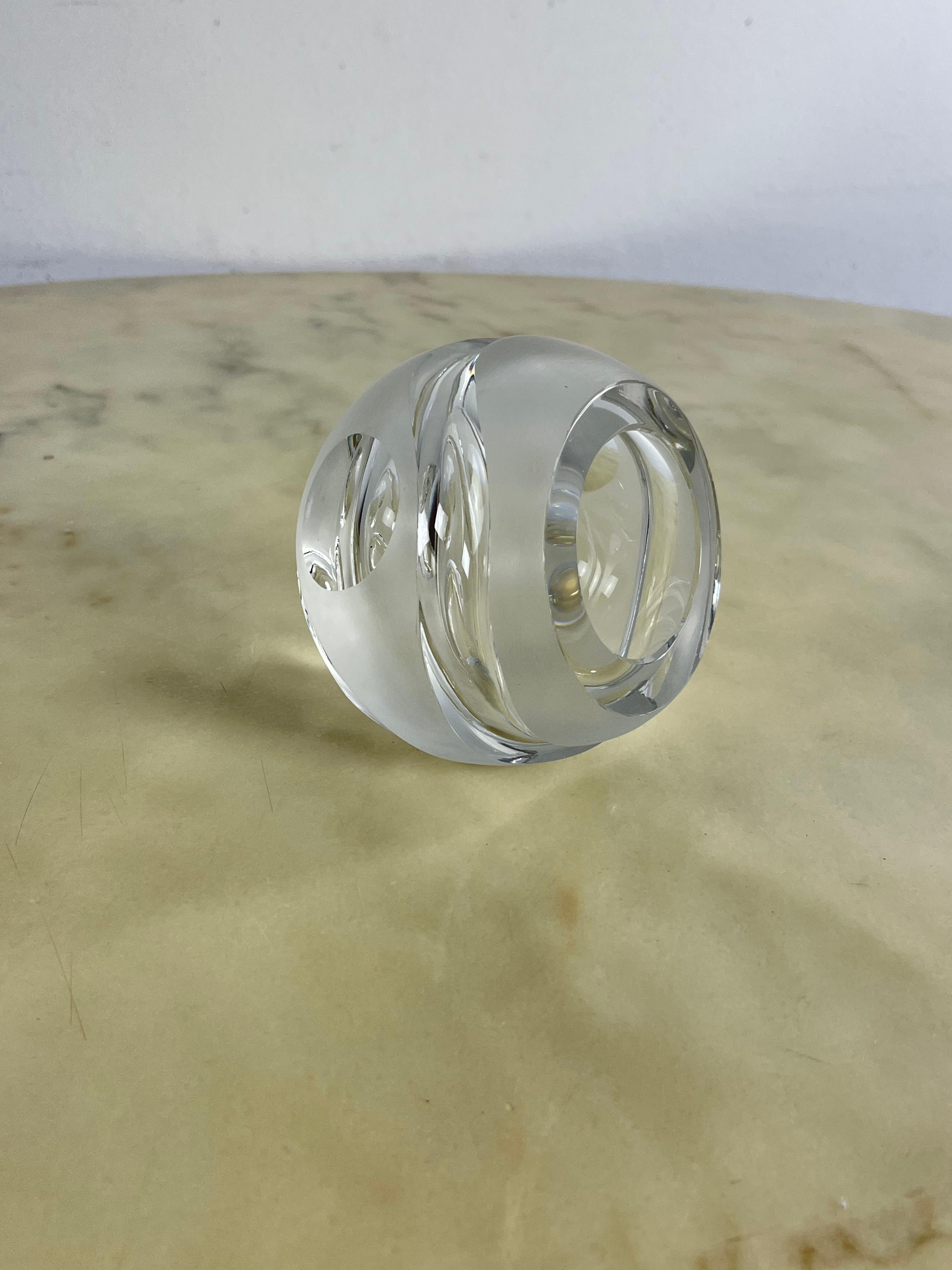 Mid-20th Century Crystal Sphere Ashtray Space Age Mid-Century 1960s