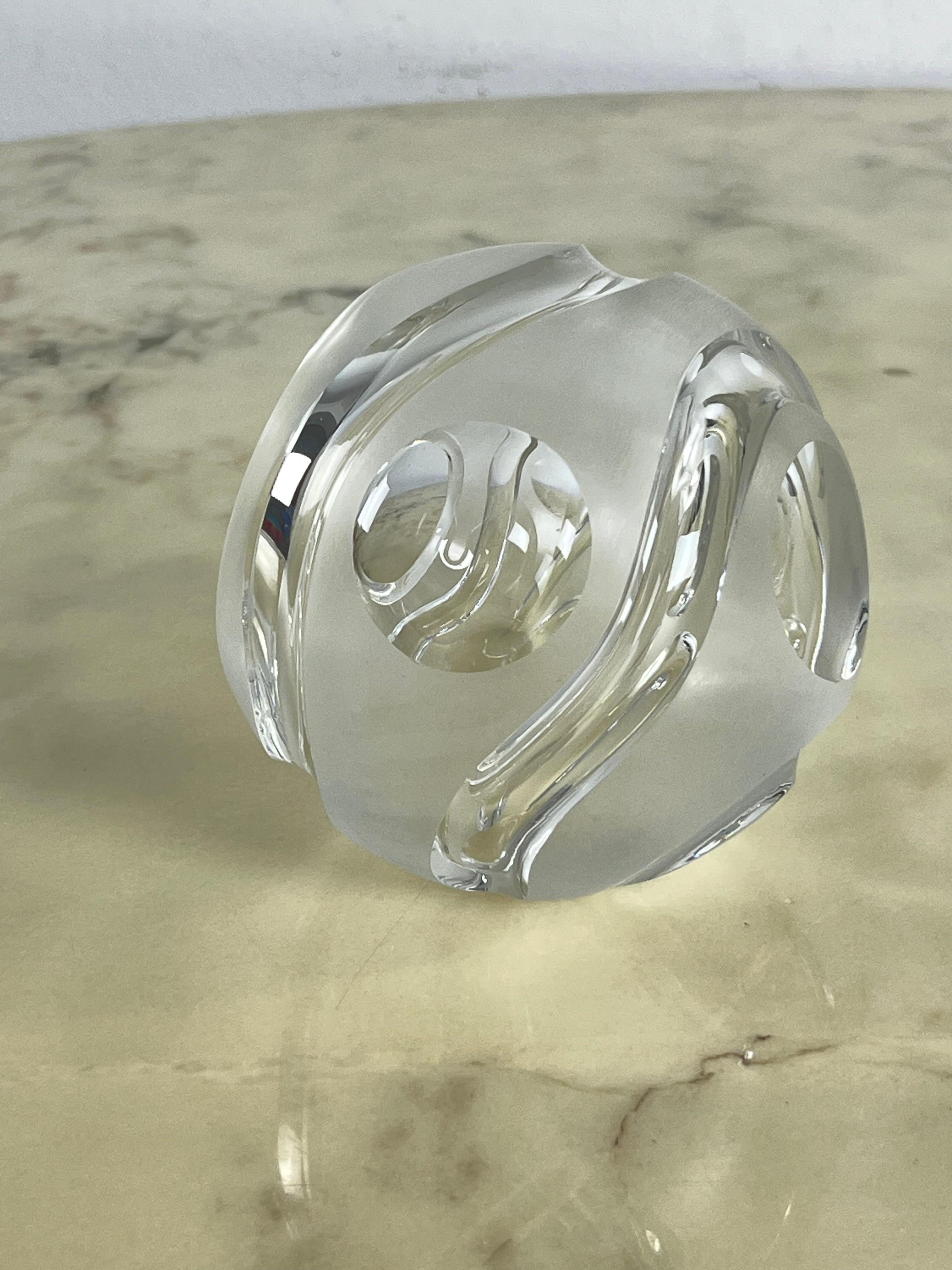 Crystal Sphere Ashtray Space Age Mid-Century 1960s 3