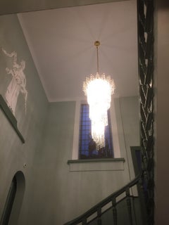 Crystal Spiral Chandelier with Swarovski Crystals