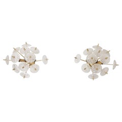 Apliques de cristal Sputnik de Val Saint Lambert, años 60, set de 2