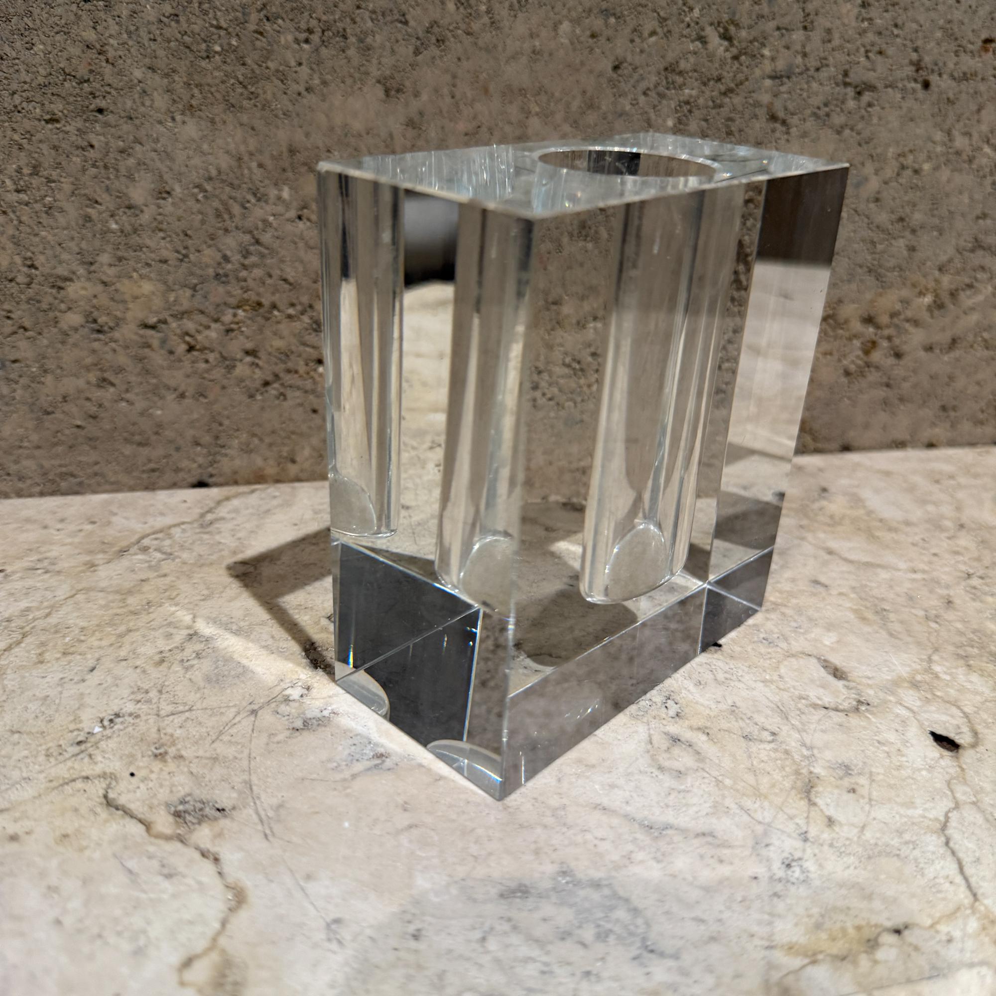 Quadratische Blumenvase aus Kristall TIZO (Moderne) im Angebot