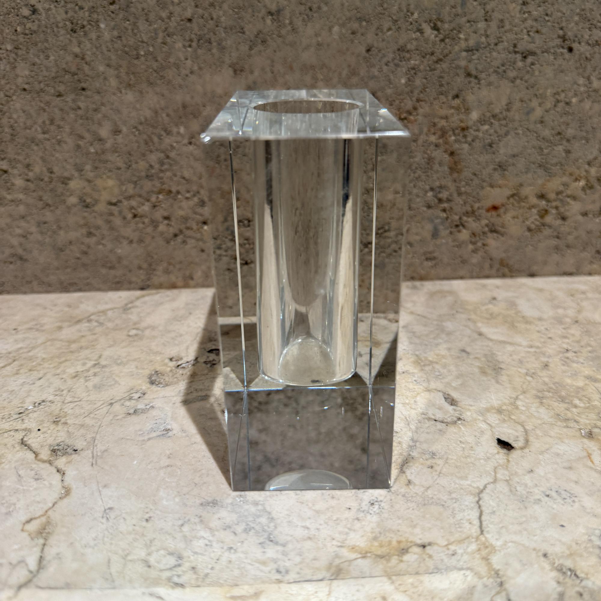 Quadratische Blumenvase aus Kristall TIZO (Unbekannt) im Angebot