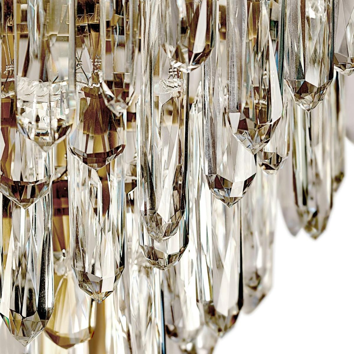 Crystal Sticks Floor Lamp in Antique Brushed Brass For Sale 1