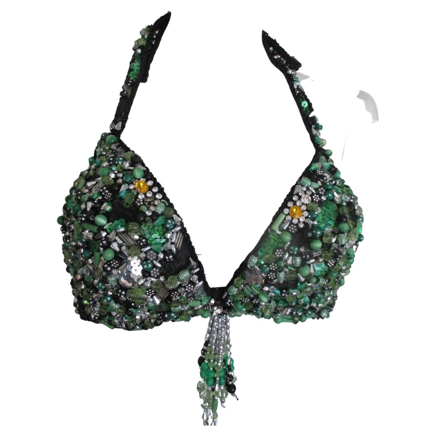 Crystal Studded Show Bra For Sale