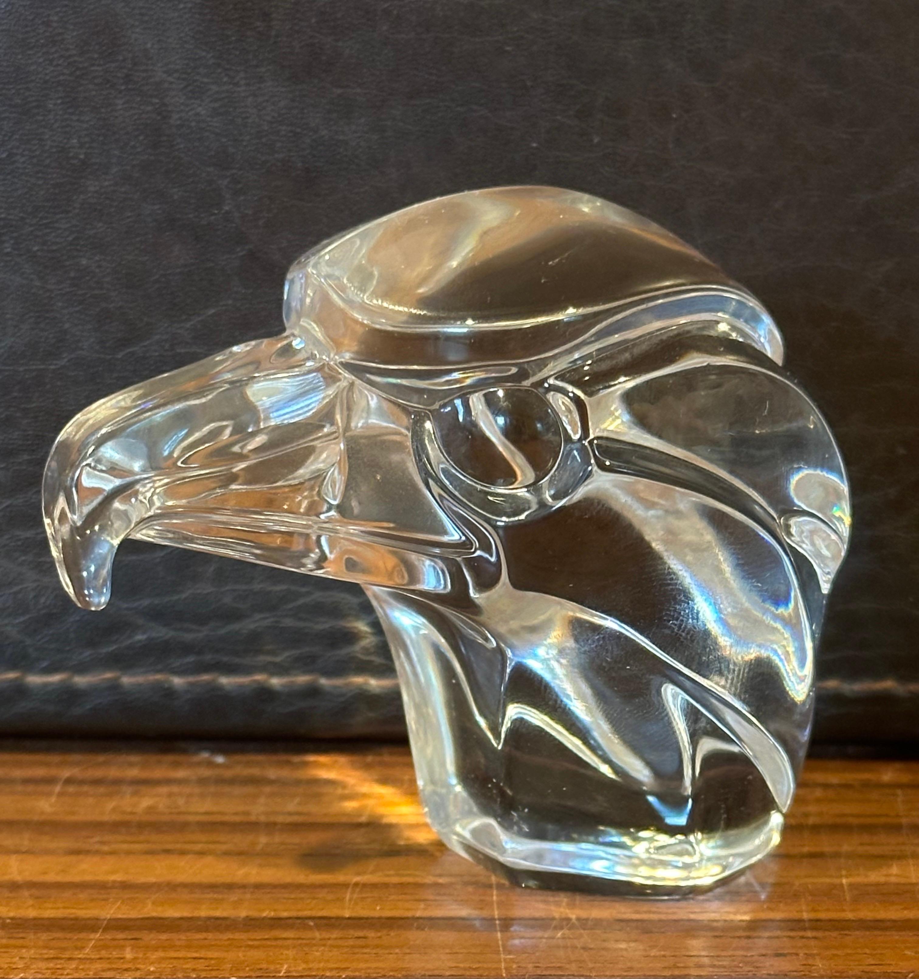 Scultura di cristallo con aquila calva stilizzata / fermacarte di J. J. Durand di Francia in vendita 6