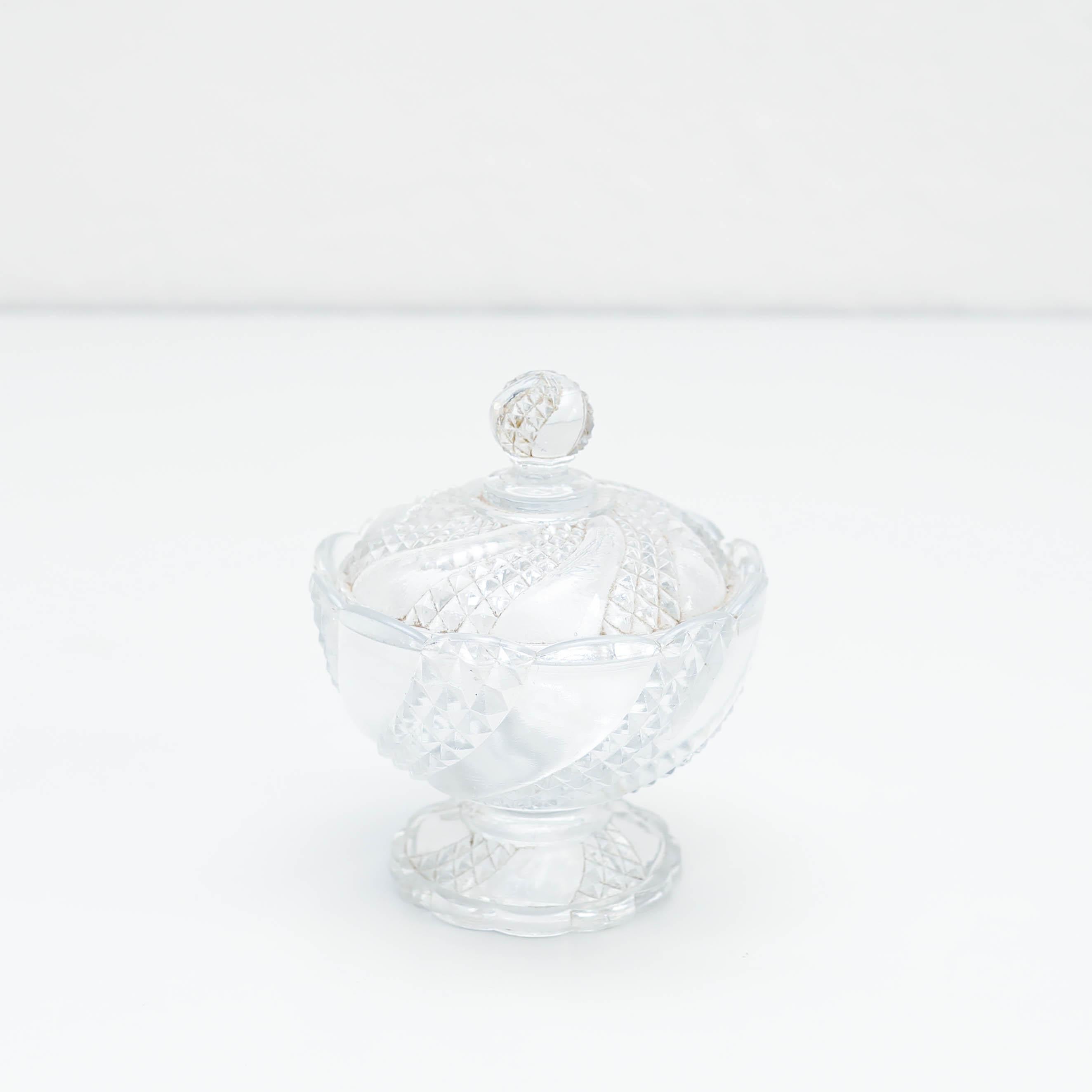 Espagnol Sucrier en cristal, vers 1930 en vente