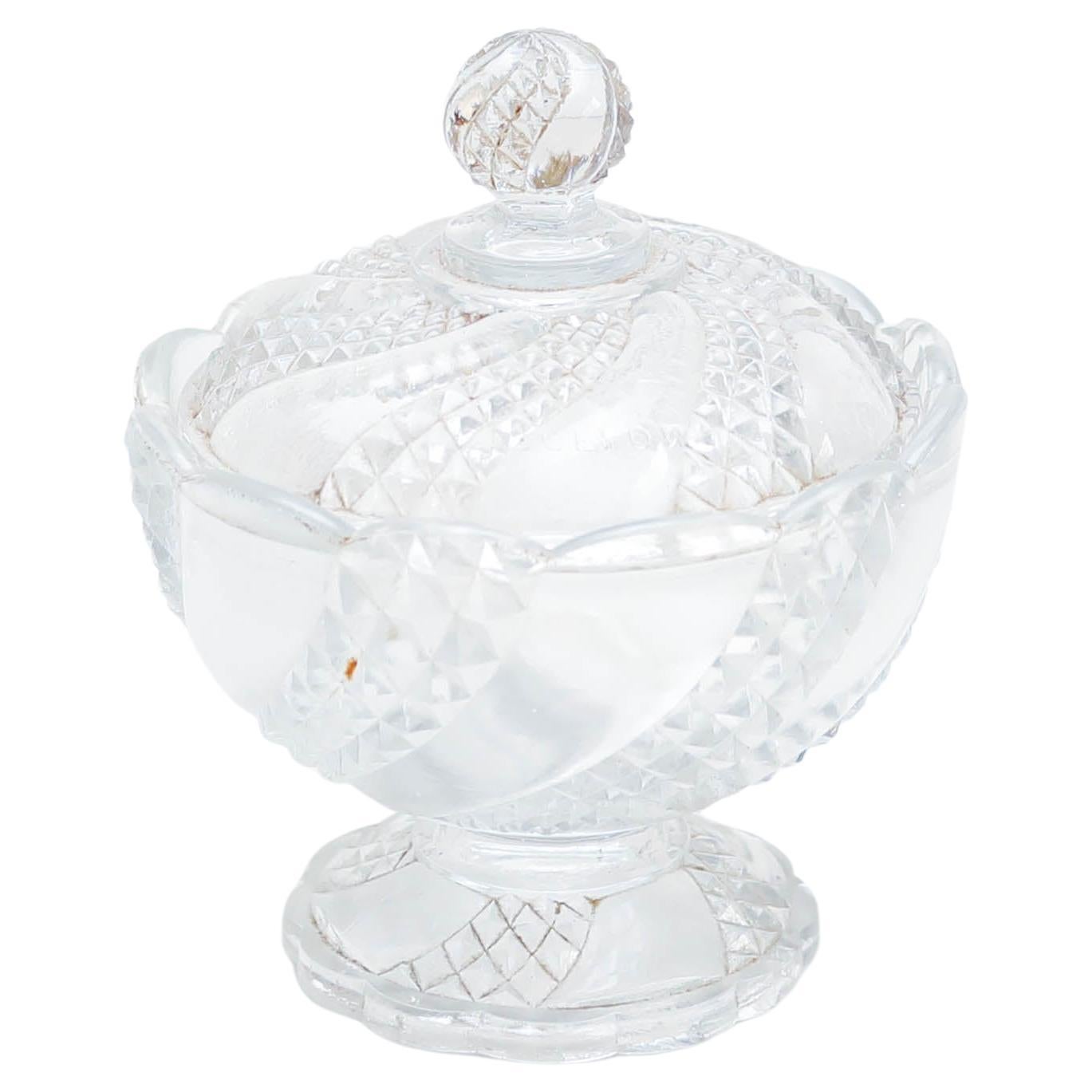 Crystal Sugar Bowl, circa 1930 For Sale