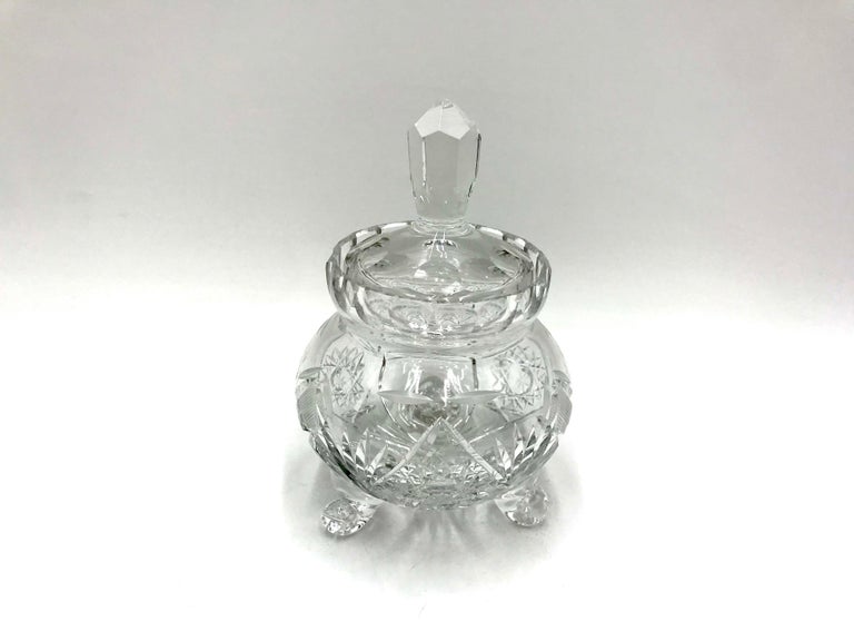 Crystal Sugar Bowl, Poland, 1960s For Sale at 1stDibs