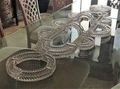 Crystal Surtout de Table or Centrepiece, Baccarat France, 28 Pieces, circa 1910