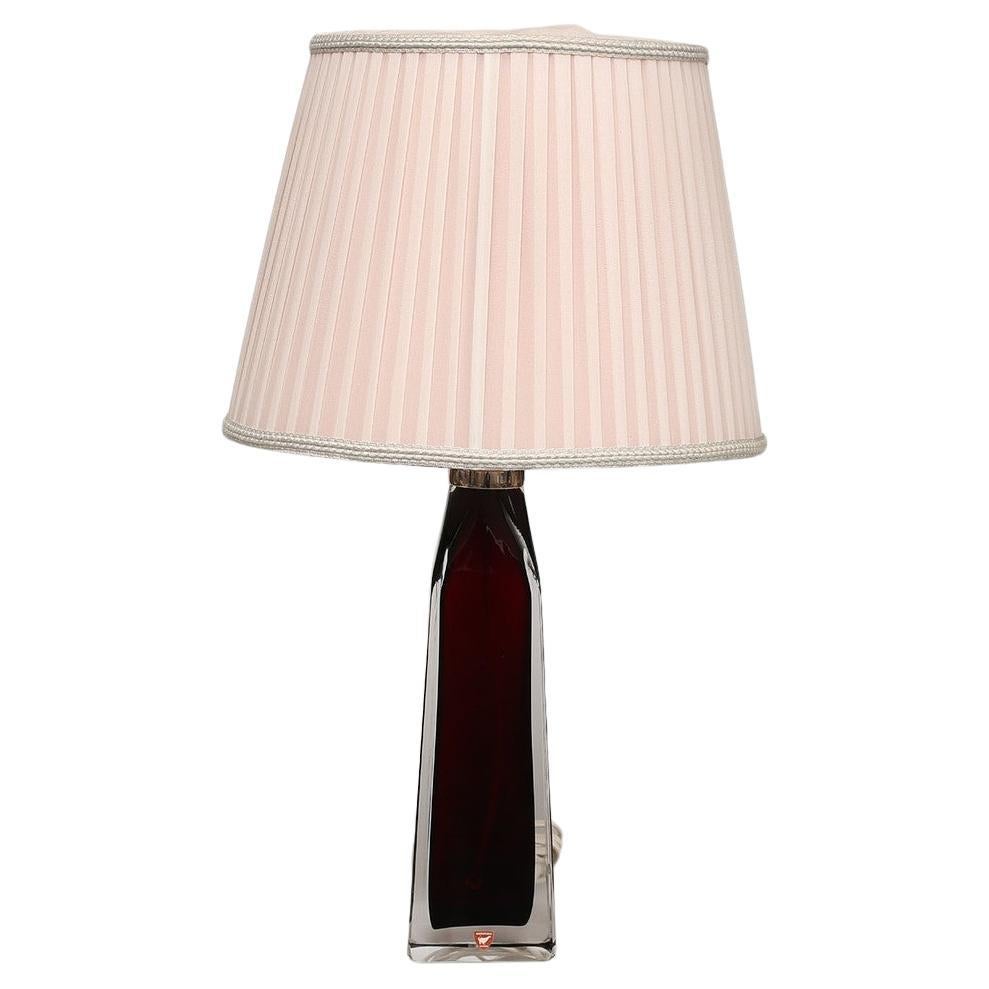 Crystal table lamp, Carl Fagerlund Orrefors For Sale