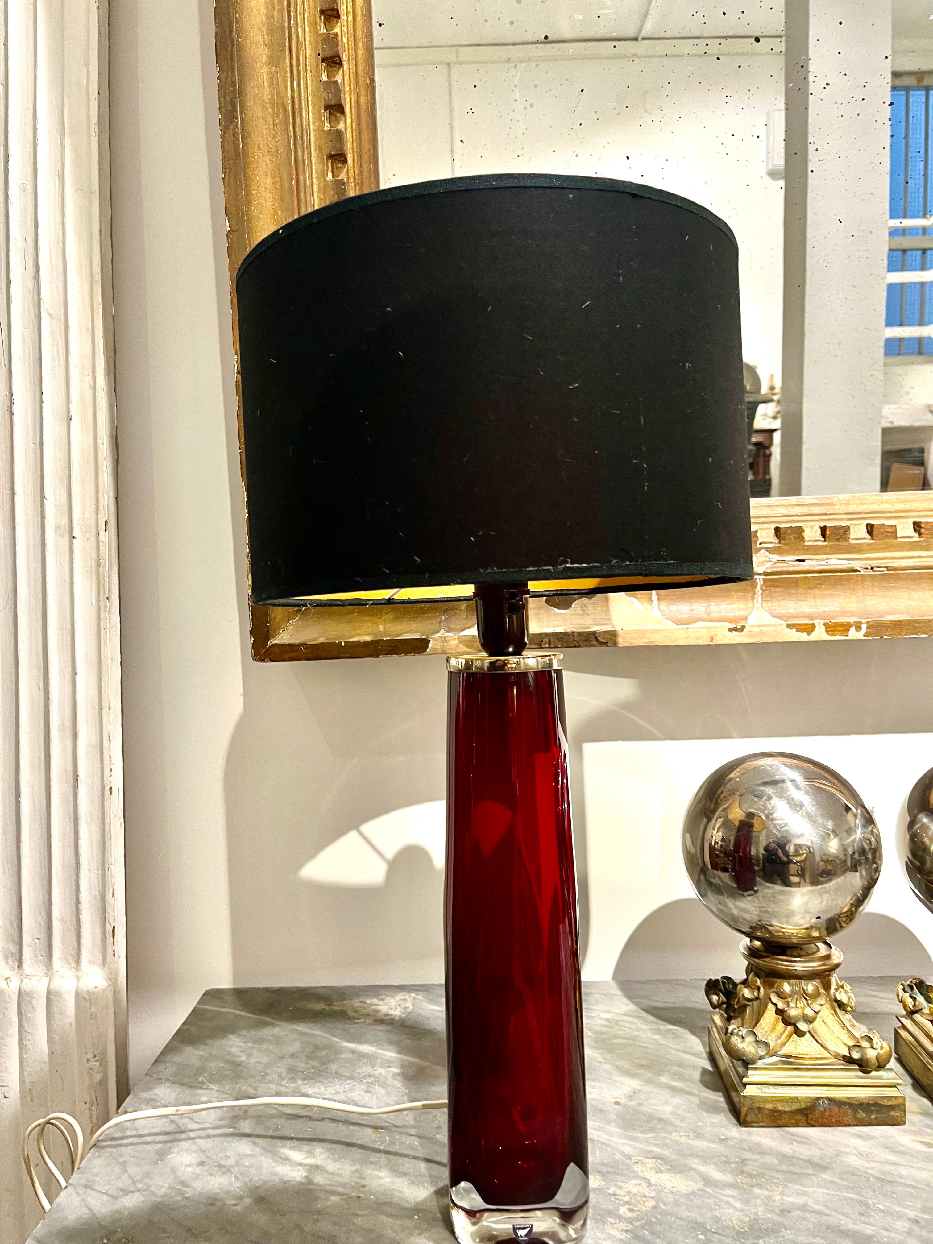 Crystal Table Lamp Design Carl Fagerlund for Orrefors 1960 For Sale 5