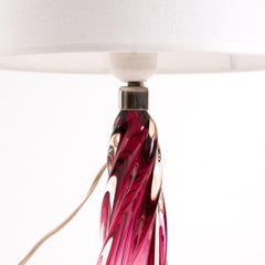 Crystal Table Lamp Val Saint Lambert, Belgium, circa 1950