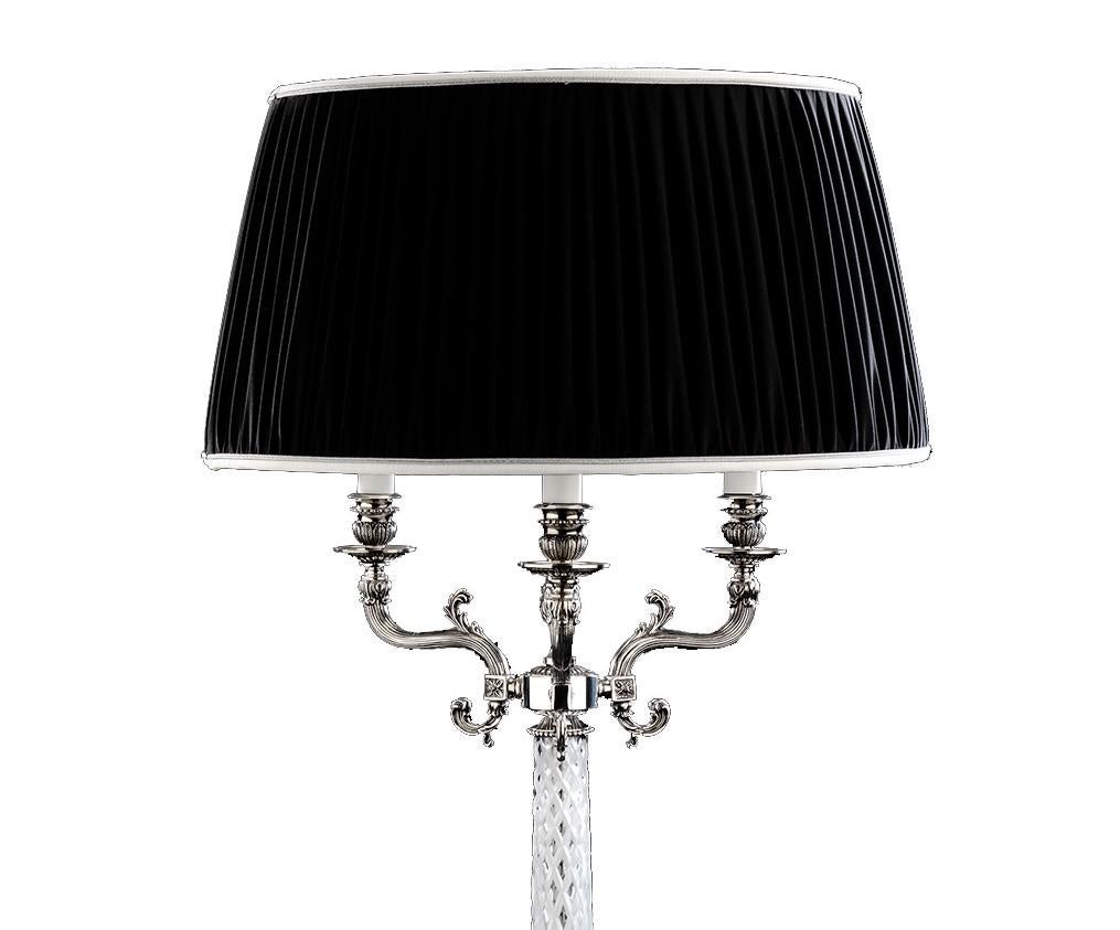 Tischlampe aus Kristallkristall mit drei Lichtern von Badari (Italienisch) im Angebot