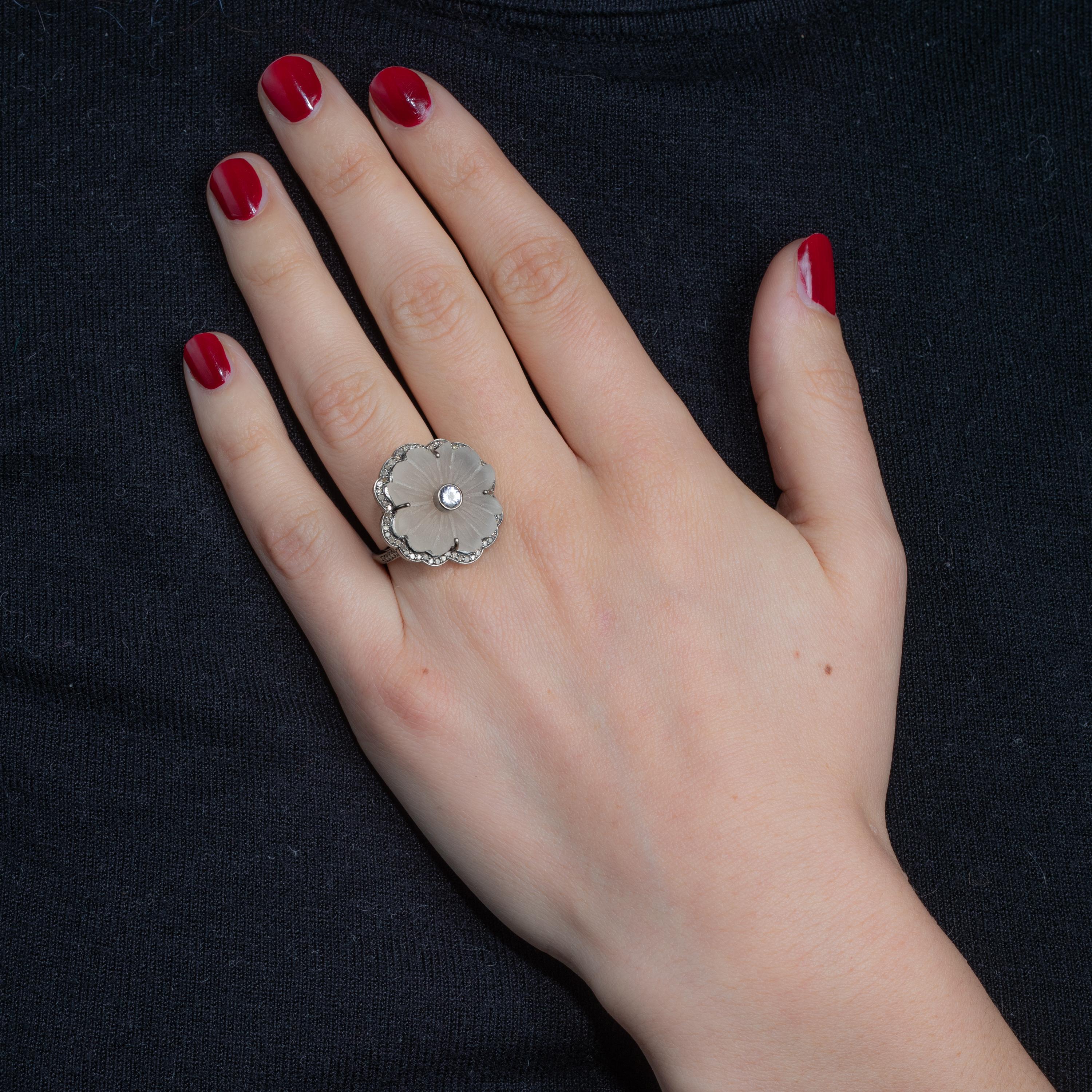 tanzanite flower ring