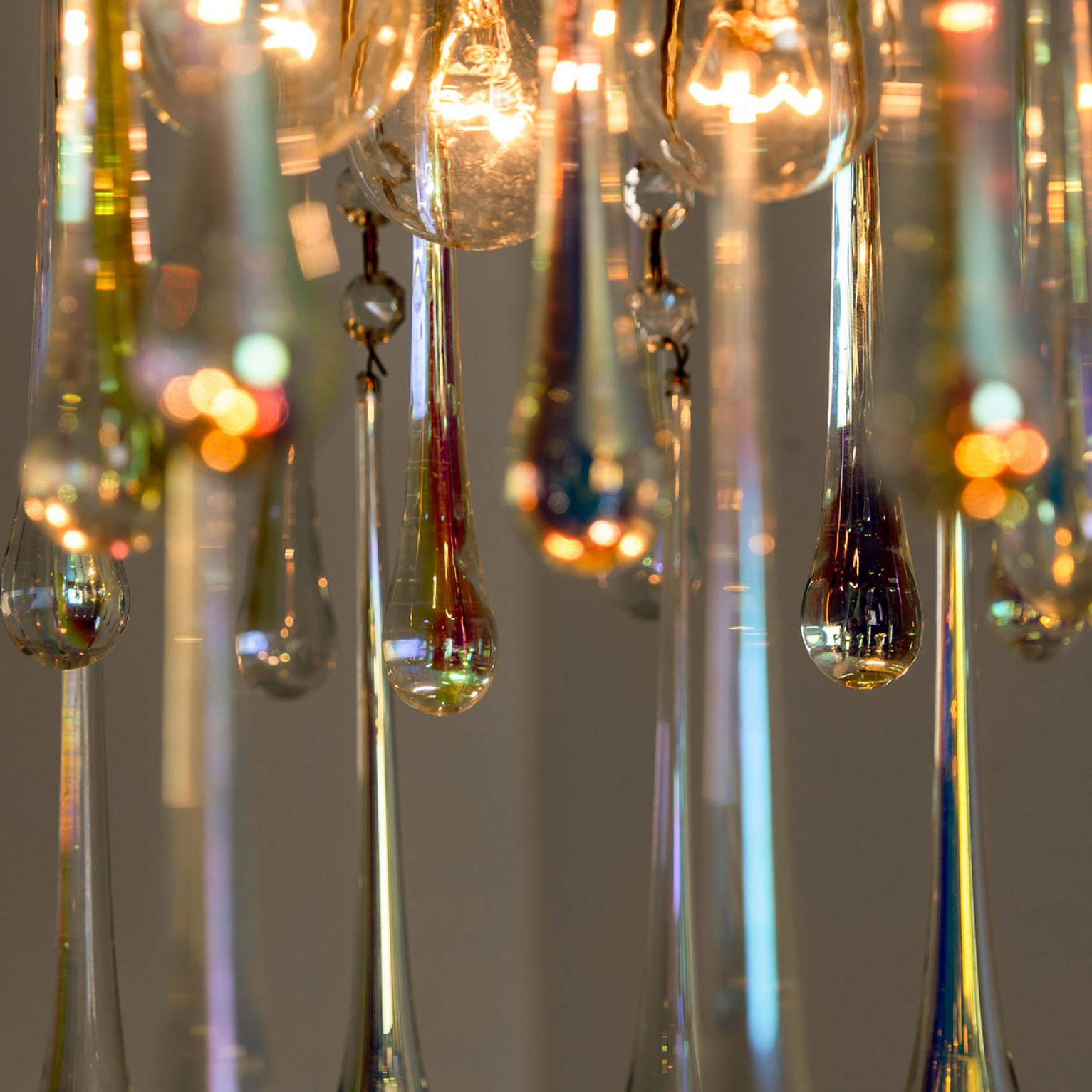 Lustre en cristal de Murano, Italie, années 1950 en vente 3