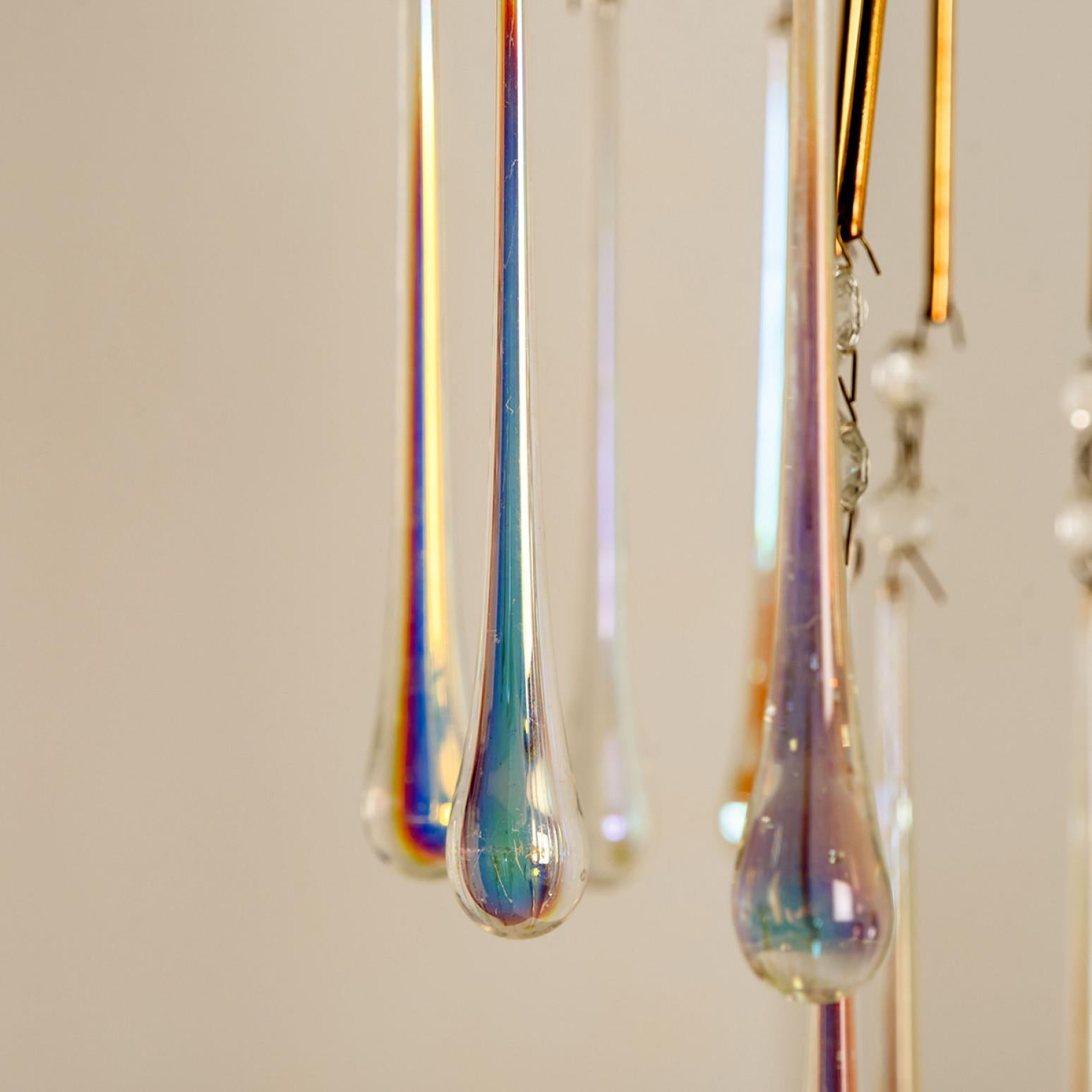 Lustre en cristal de Murano, Italie, années 1950 en vente 5