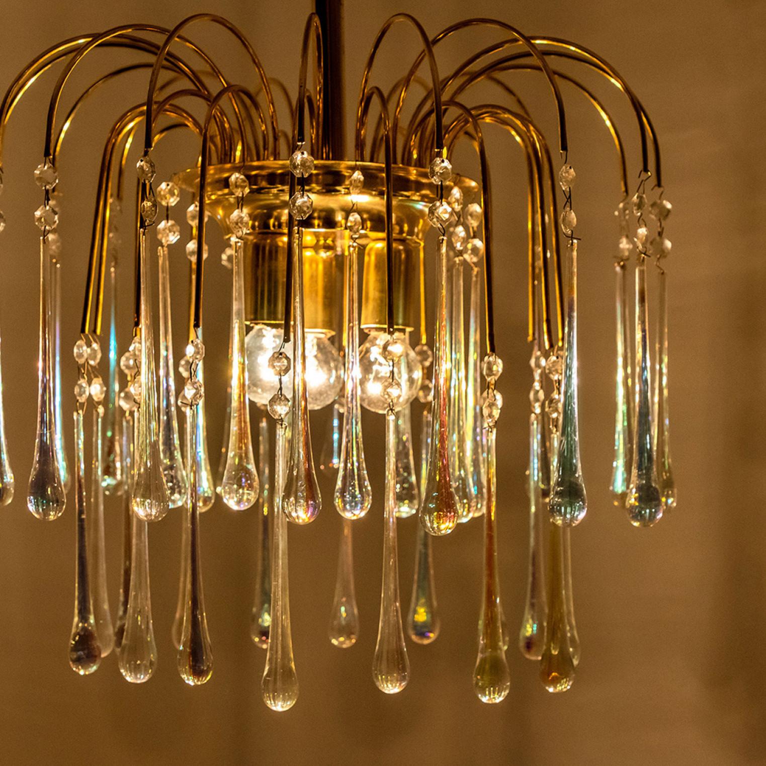 Lustre en cristal de Murano, Italie, années 1950 en vente 6