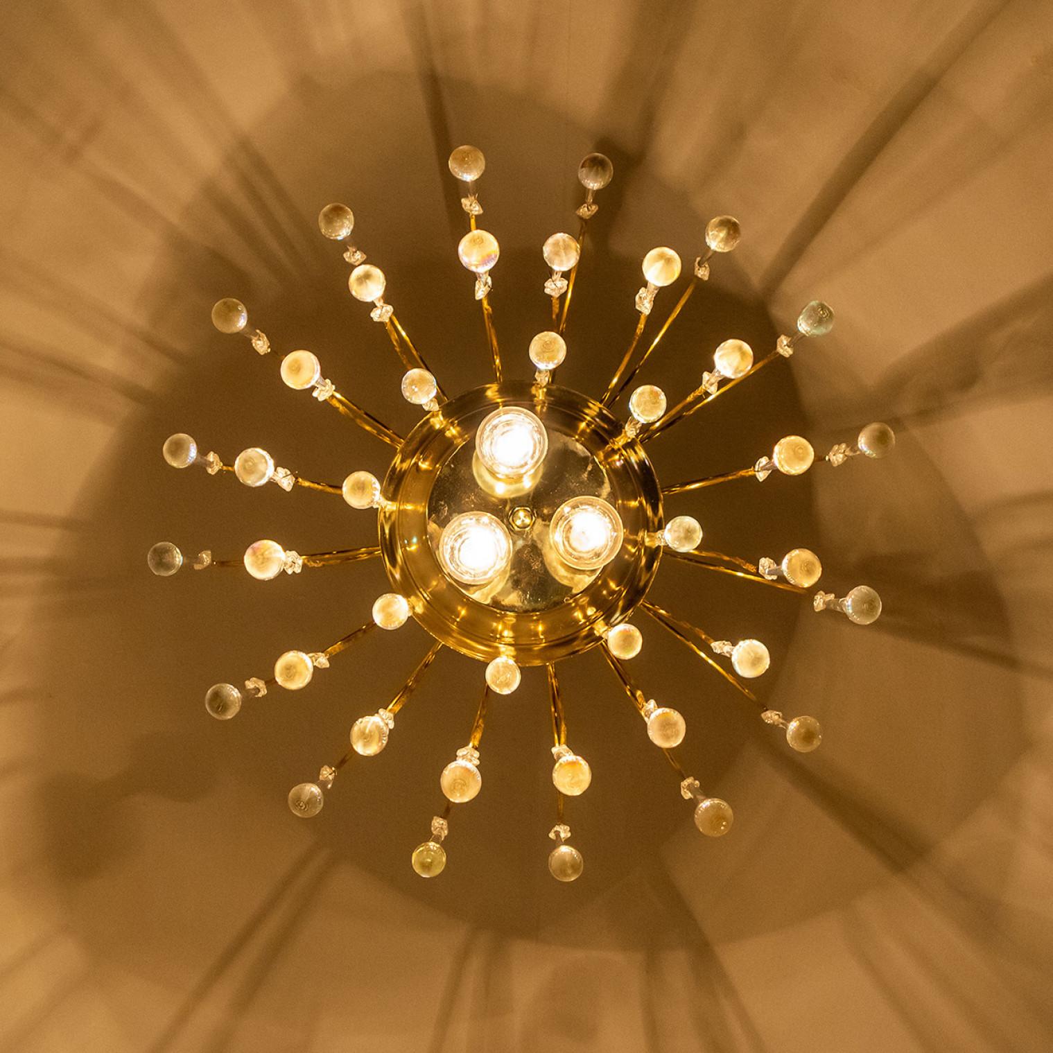 Lustre en cristal de Murano, Italie, années 1950 en vente 7
