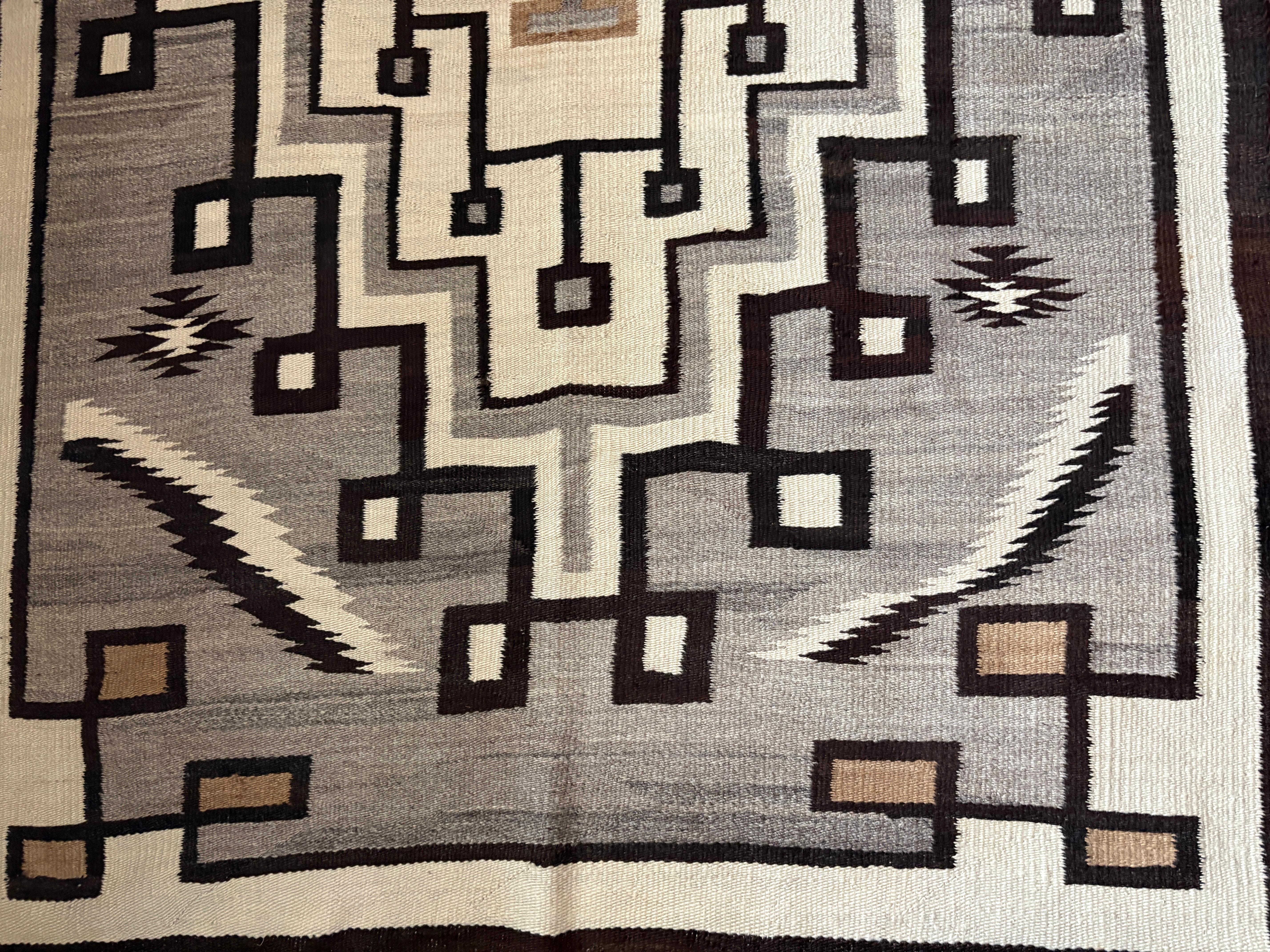 American Crystal Trading Post / Navajo Indian Weaving Area Rug For Sale