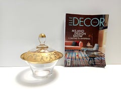 Crystal Trinket Bowl with Gold Details