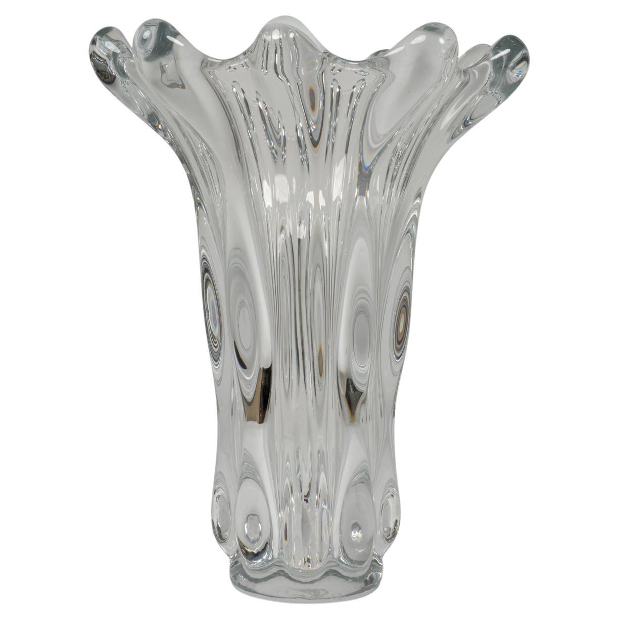 Crystal vase, 1920s  For Sale