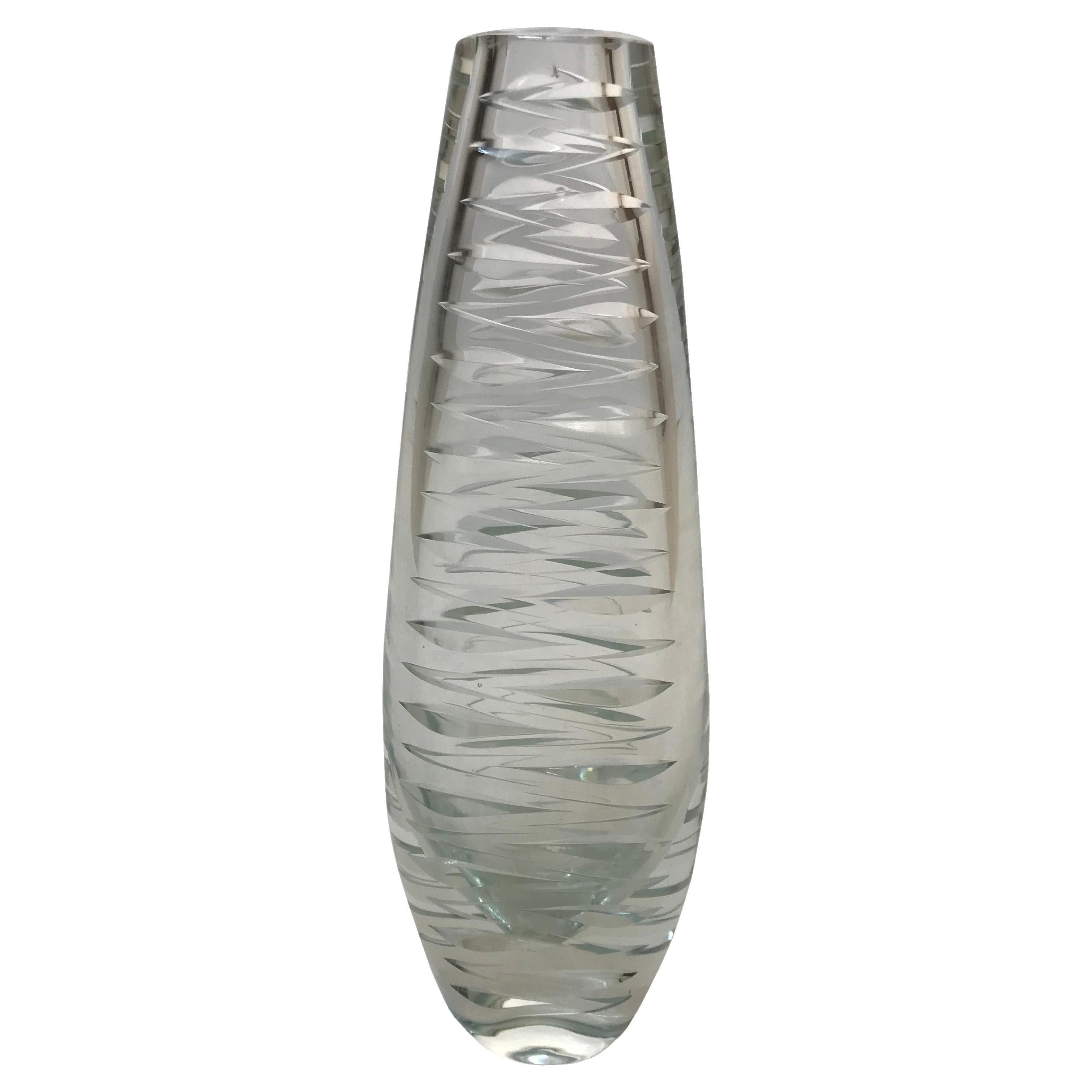 Crystal vase , 1930 For Sale