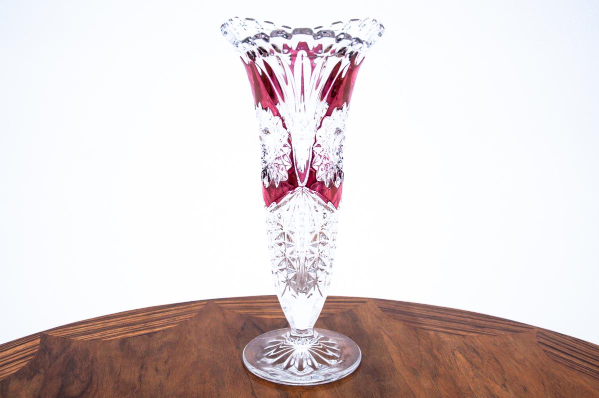 Mid-20th Century Crystal Vase, 1960s For Sale