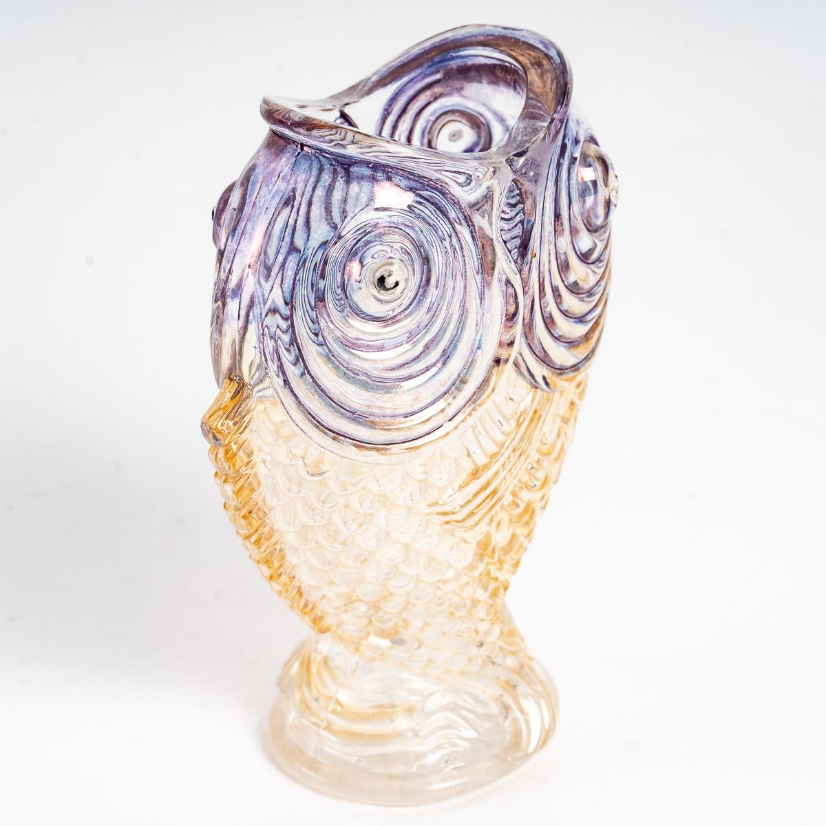 French Crystal vase, Baccarat, Model by Gallé, Art Nouveau