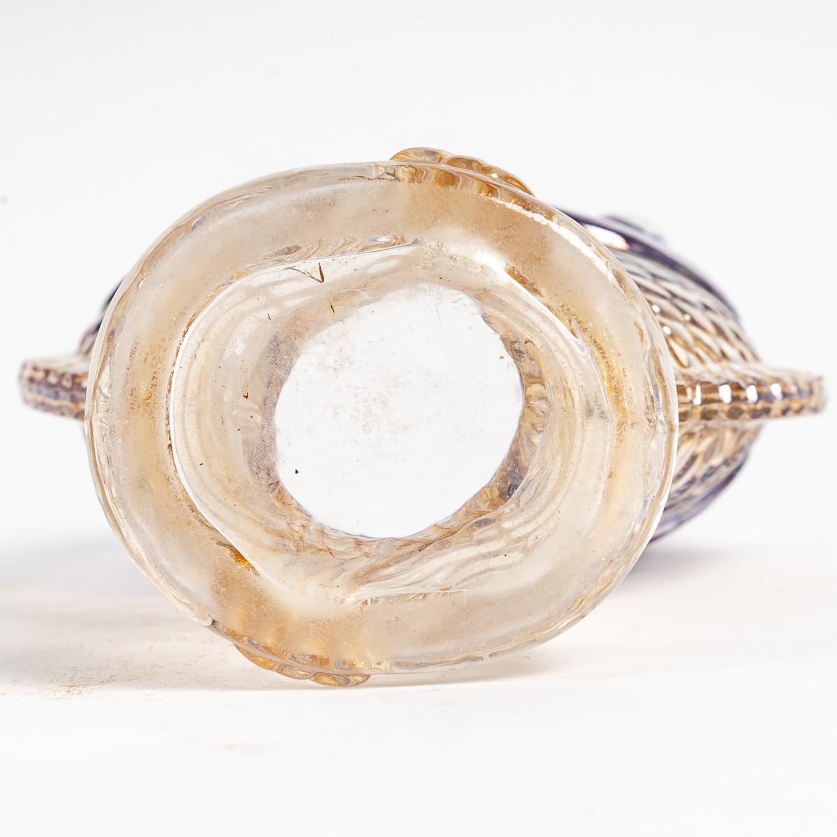 20th Century Crystal vase, Baccarat, Model by Gallé, Art Nouveau