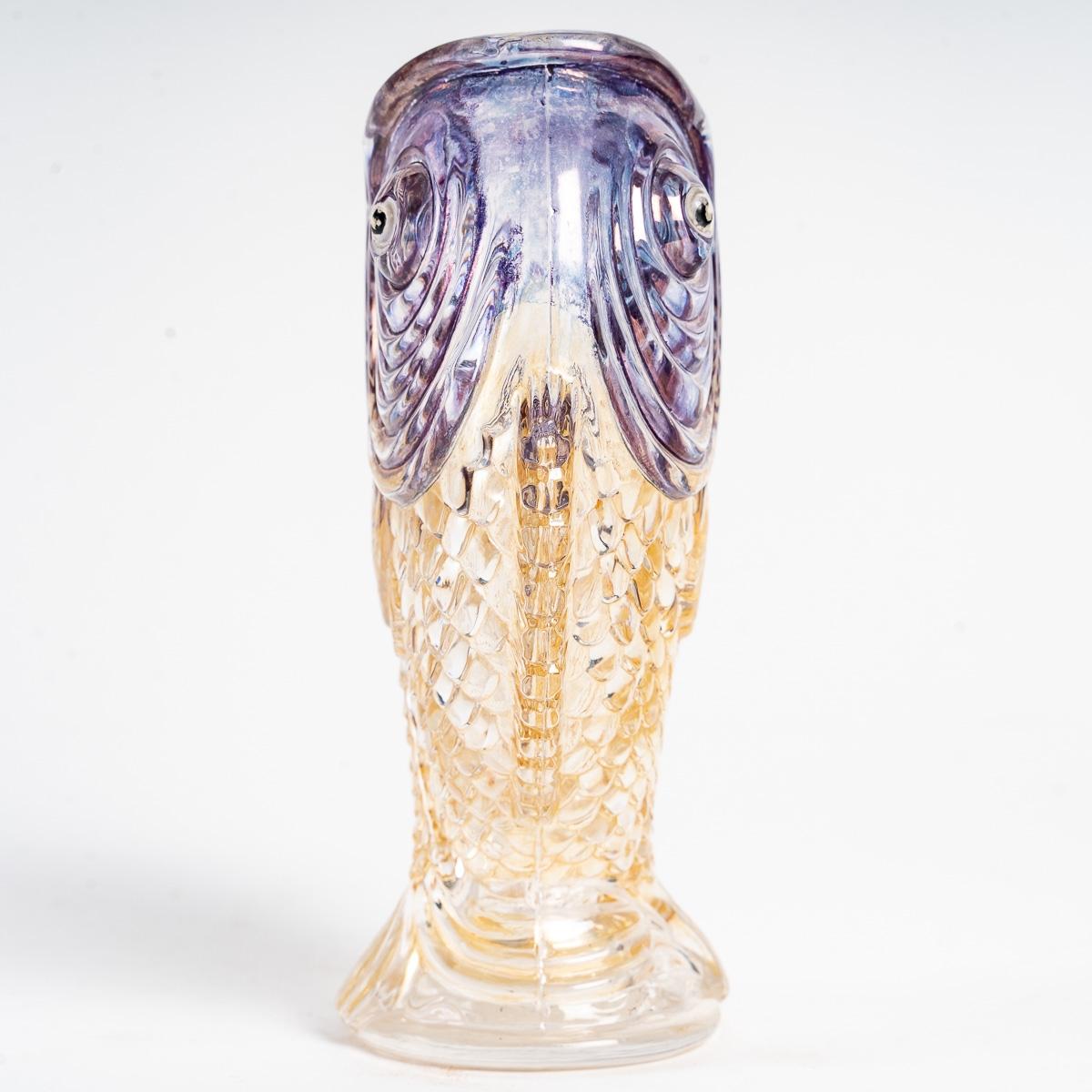 Crystal vase, Baccarat, Model by Gallé, Art Nouveau 1