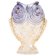 Crystal vase, Baccarat, Model by Gallé, Art Nouveau 
