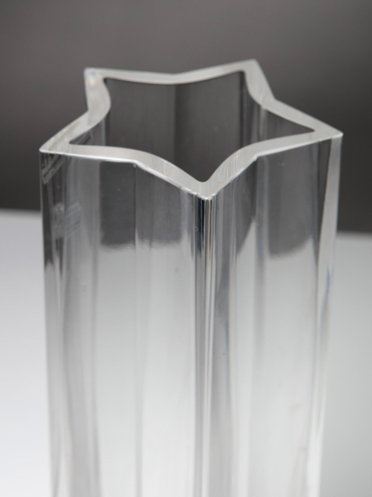 Italian Crystal Vase by Ettore Sottsass for Arnolfo di Cambio, Italy, 1990s For Sale