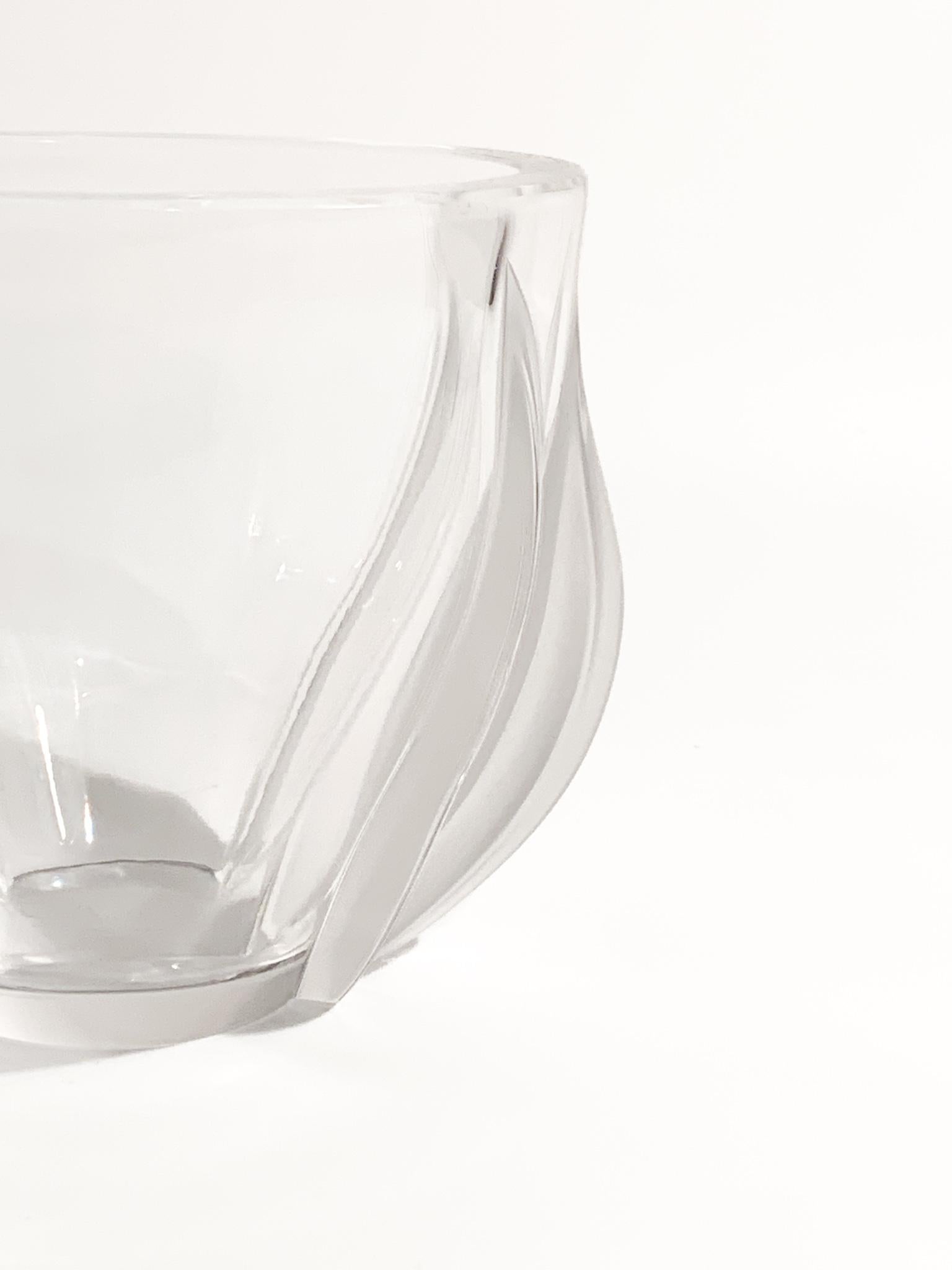 Crystal Vase by Lalique Deux Tulipes 80s For Sale 1