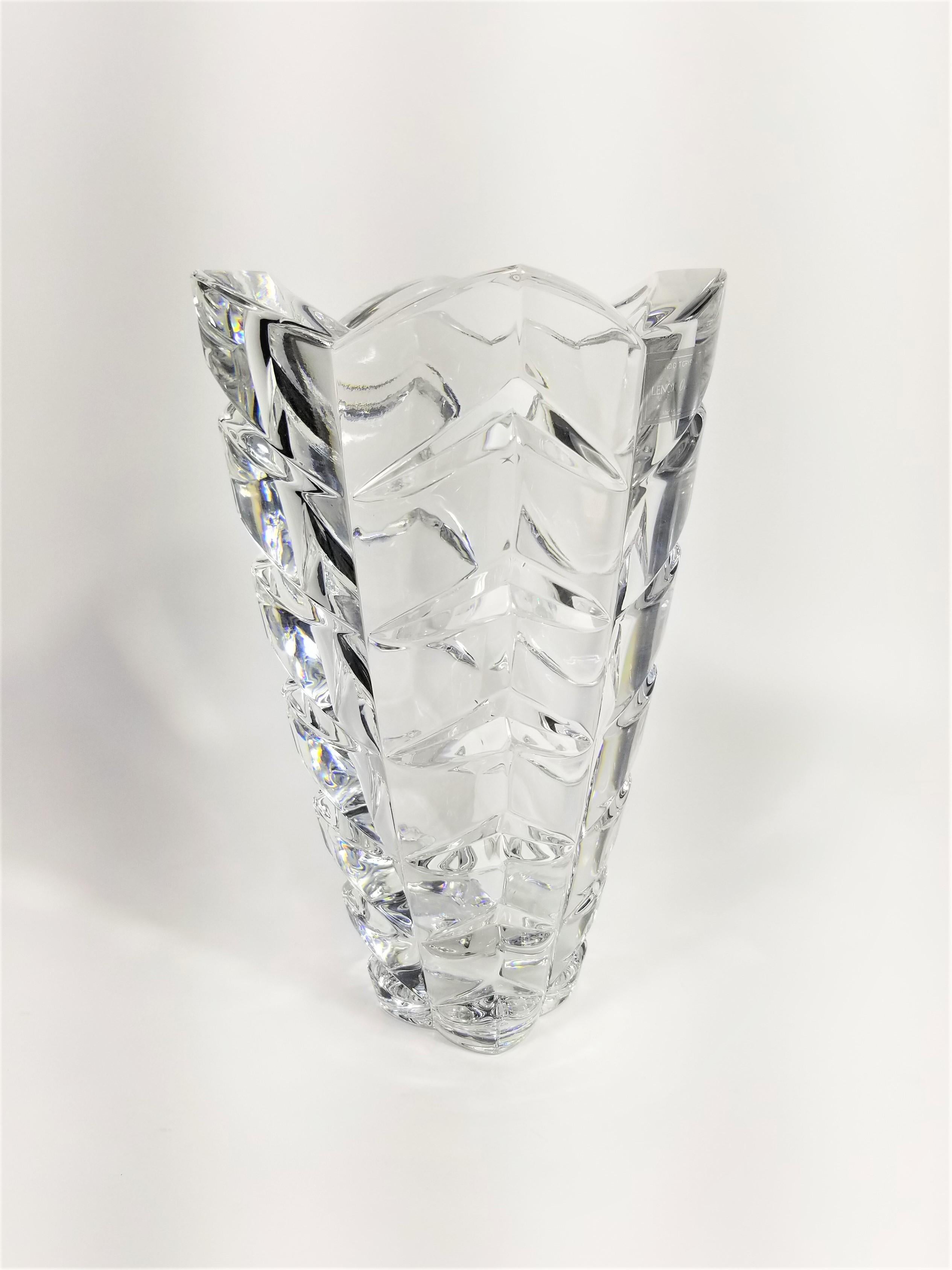 Crystal Vase by Lenox Hand Cut  Made in Germany Unused  For Sale 4
