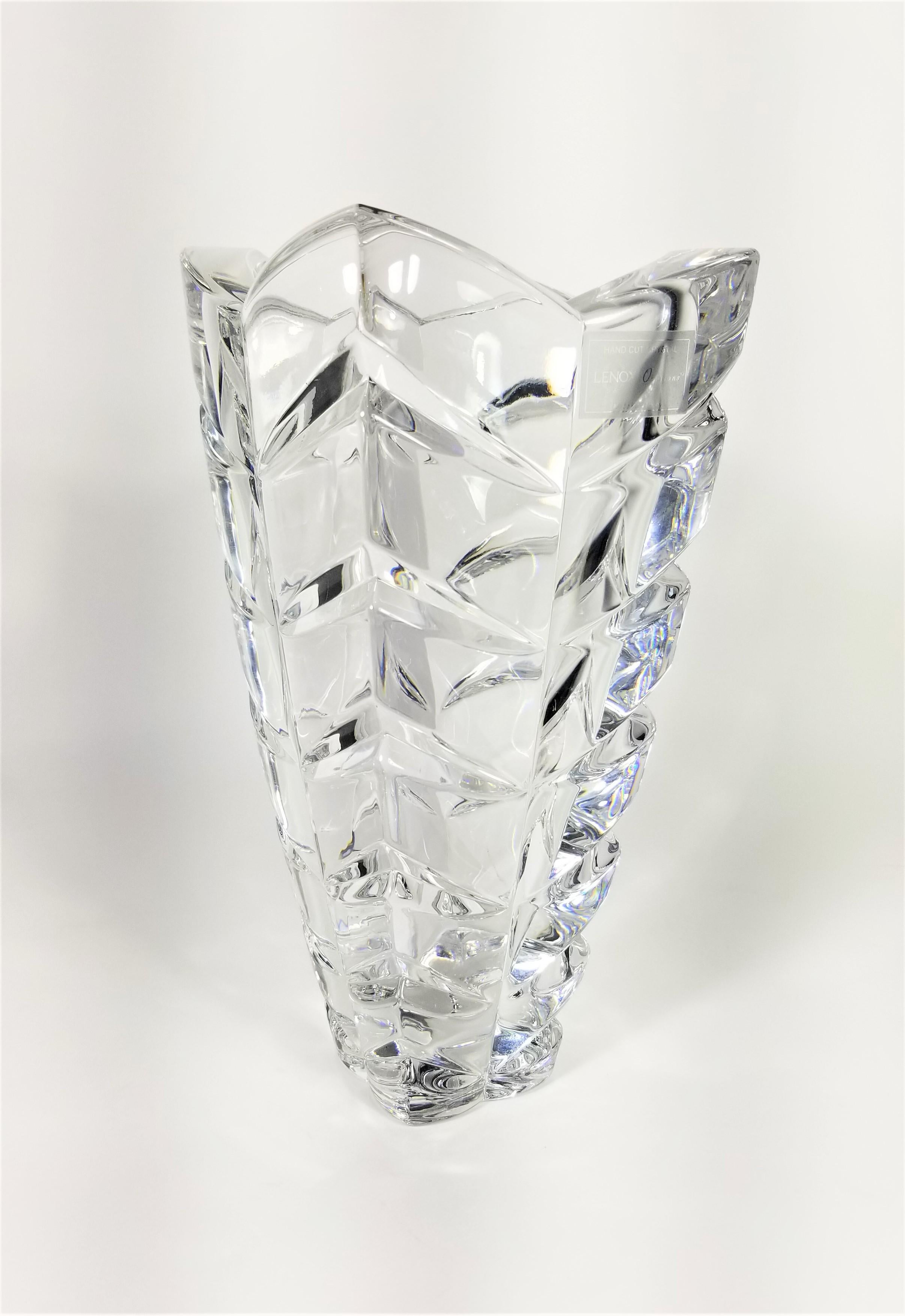 Crystal Vase by Lenox Hand Cut  Made in Germany Unused  For Sale 6
