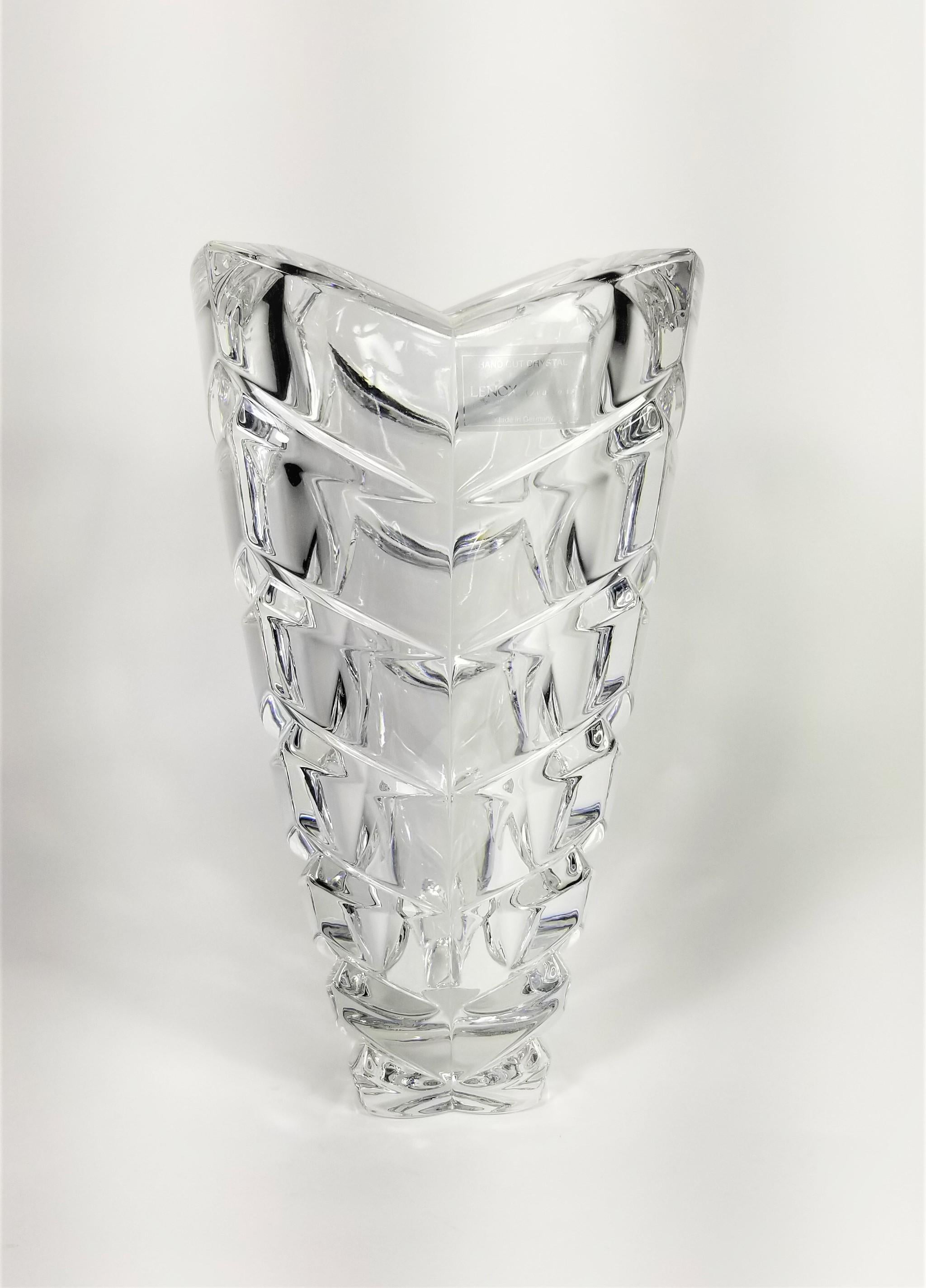 Crystal Vase by Lenox Hand Cut  Made in Germany Unused  For Sale 7