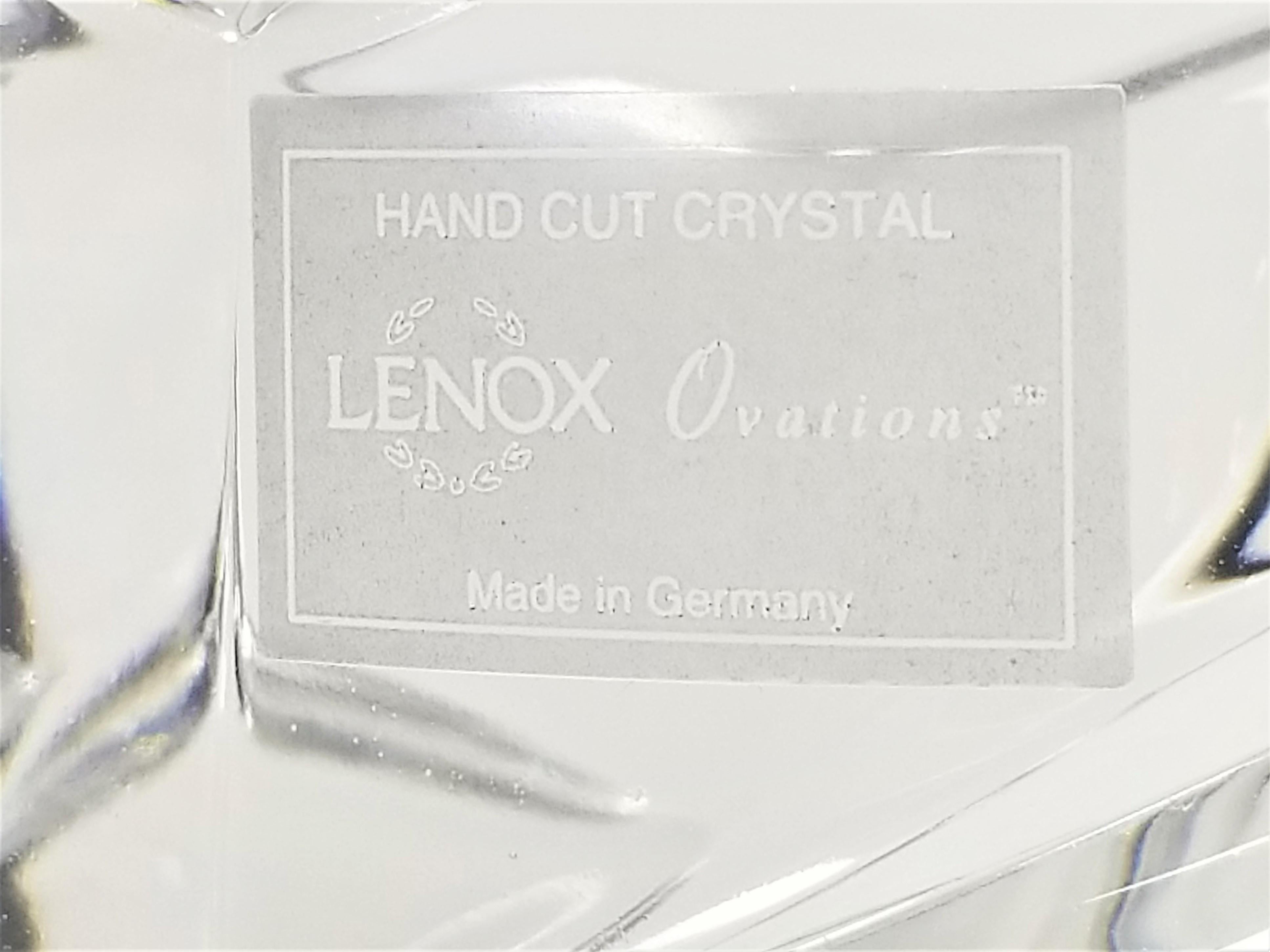 Crystal Vase by Lenox Hand Cut  Made in Germany Unused  For Sale 9