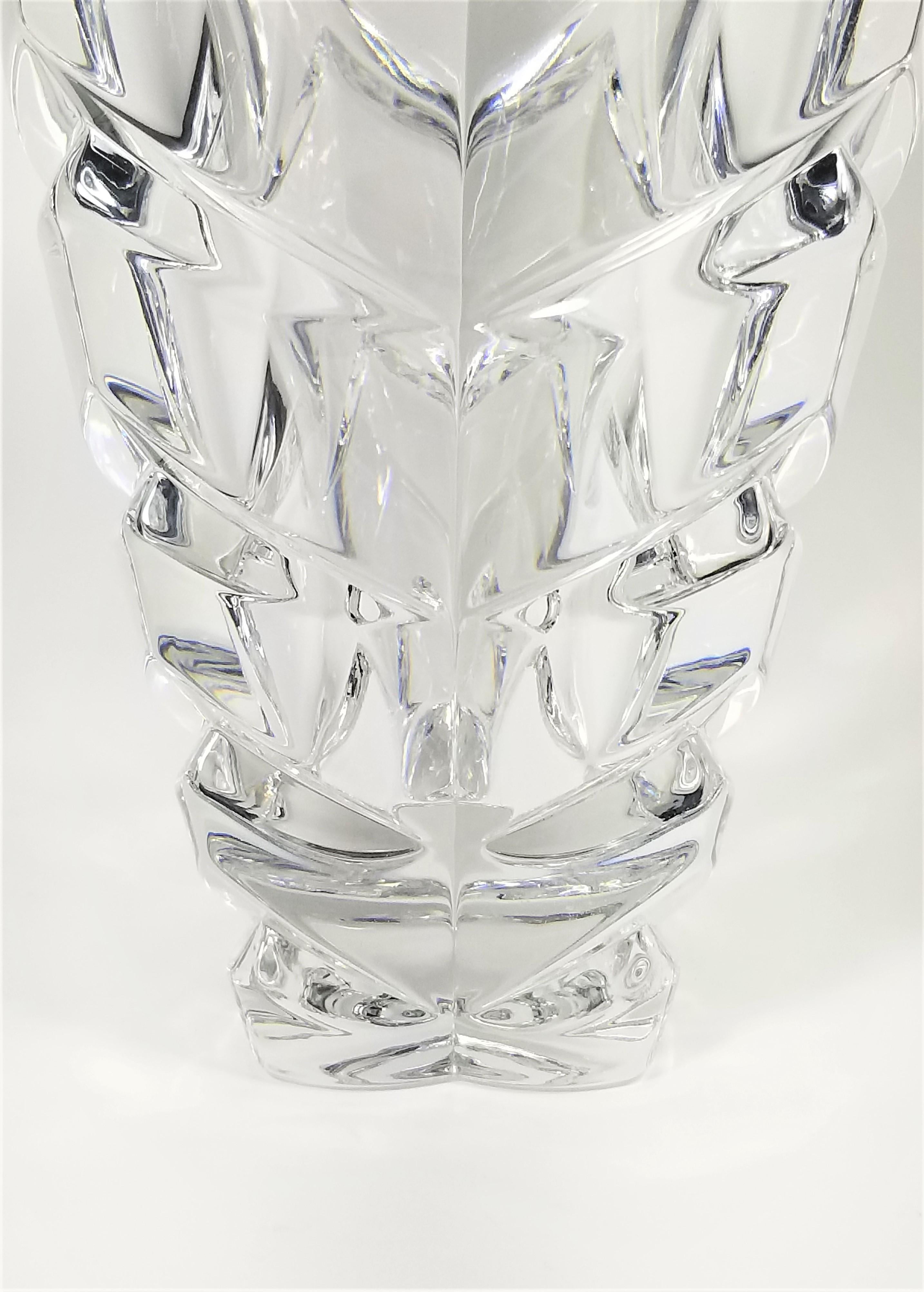 20th Century Crystal Vase by Lenox Hand Cut  Made in Germany Unused For Sale