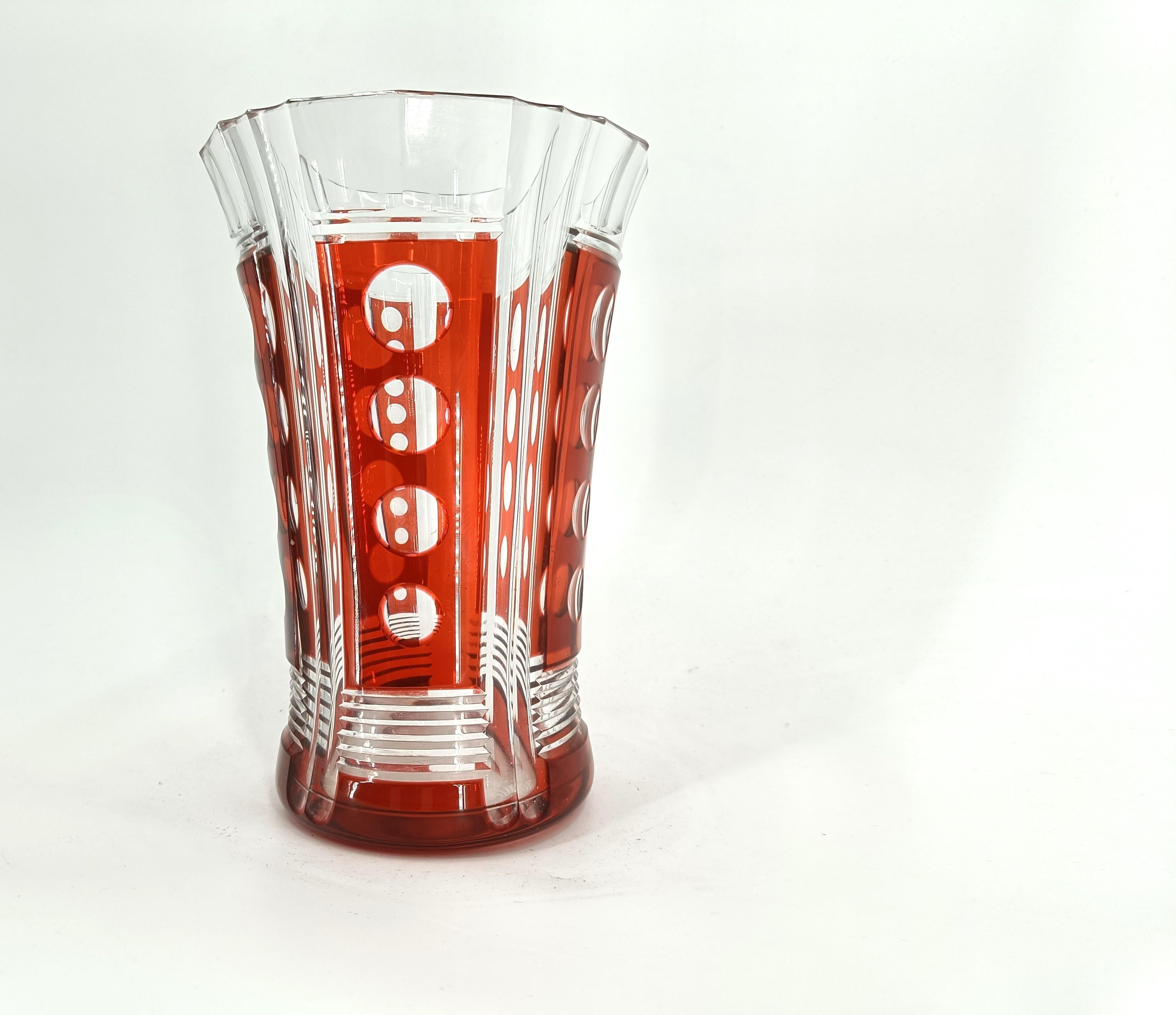 Vaso di cristallo di Val Saint Lambert, anni '60 in vendita 3