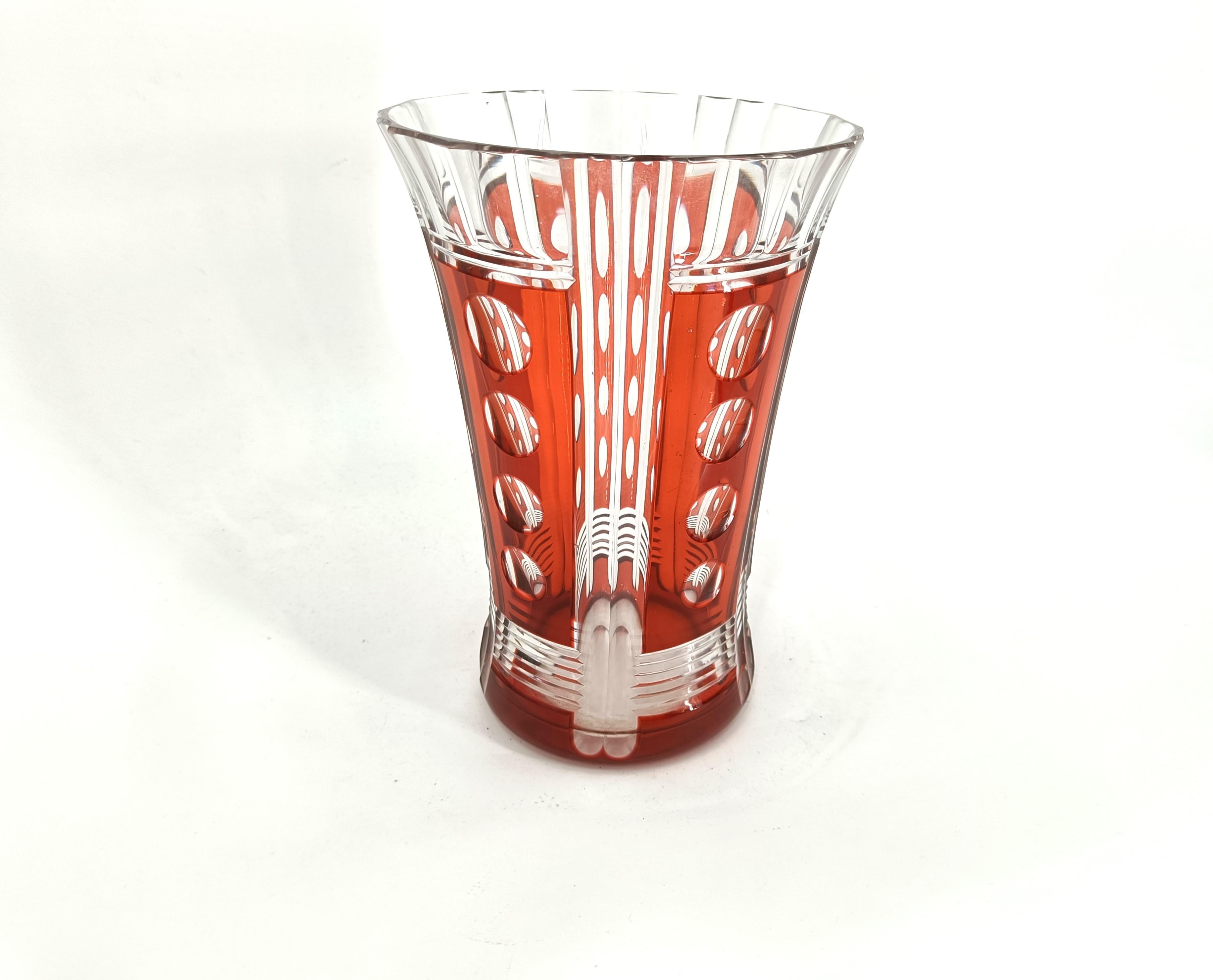 Vaso di cristallo di Val Saint Lambert, anni '60 in vendita 1