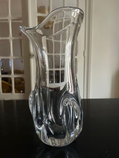 Vaso in cristallo in stile neoclassico di Val Saint Lambert, Belgio, CIRCA 1950