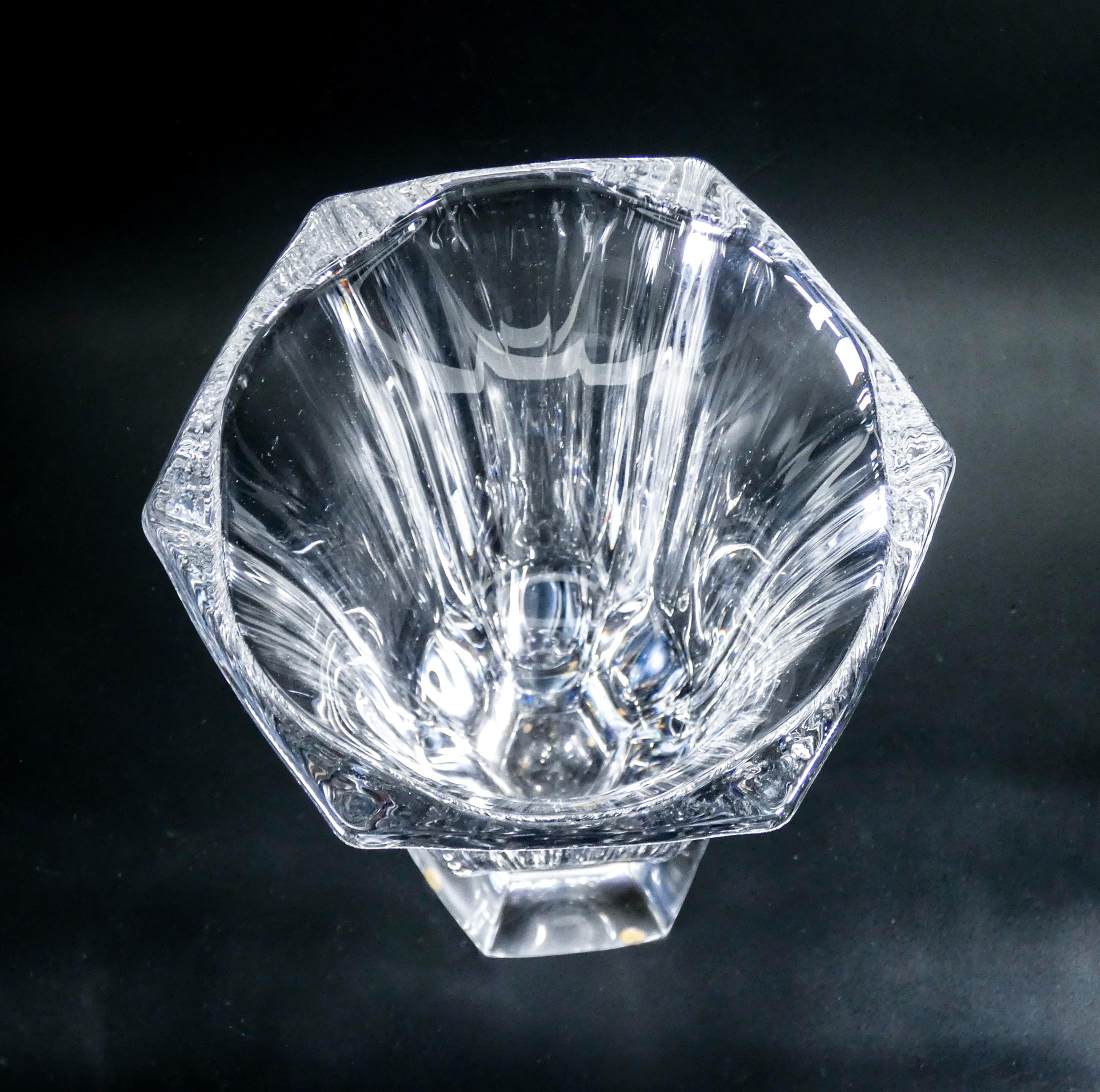 Crystal Vase, Design by Vannes Art, France, 20th C For Sale 1