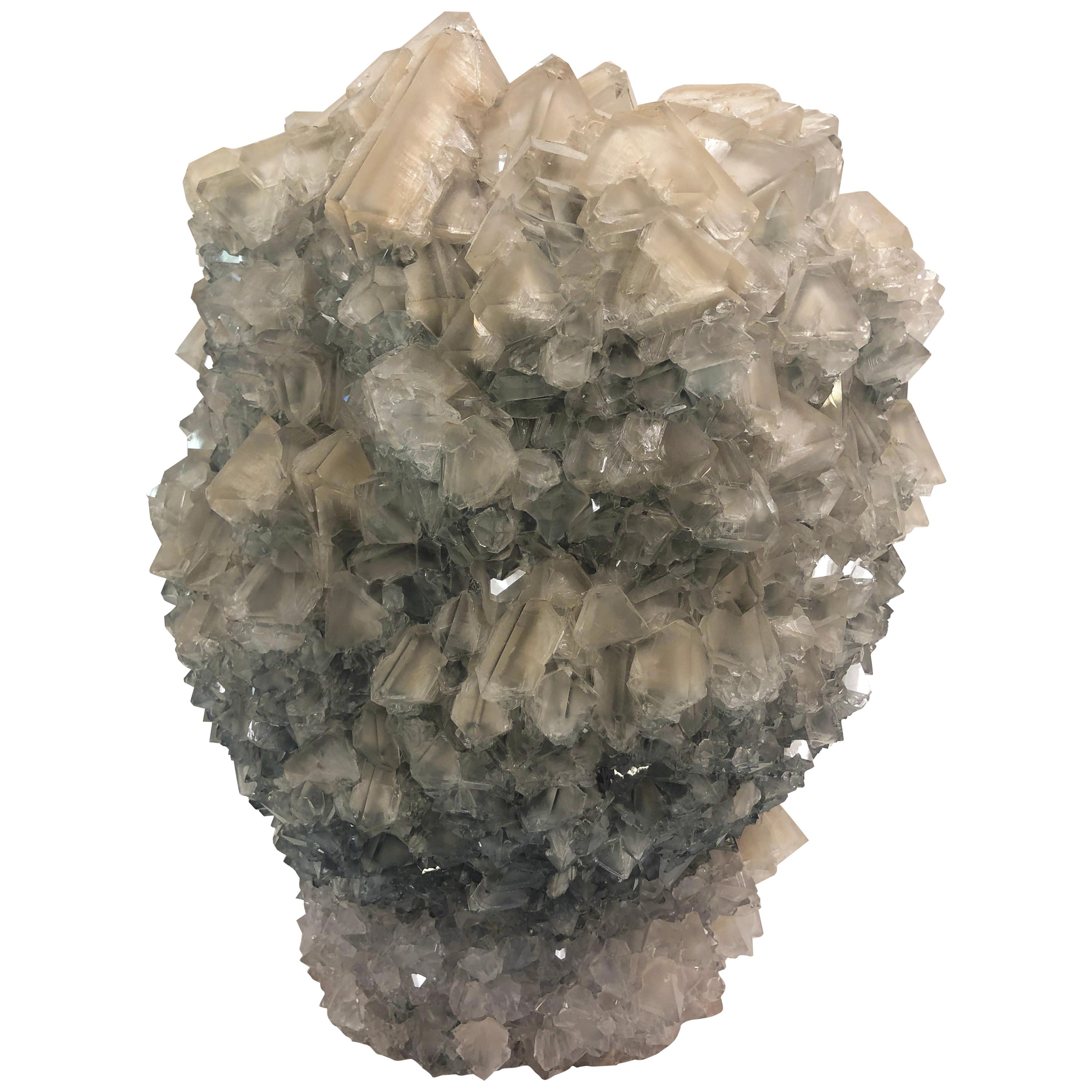 Crystal Vase Earth Stone Large by Isaac Monte For Sale