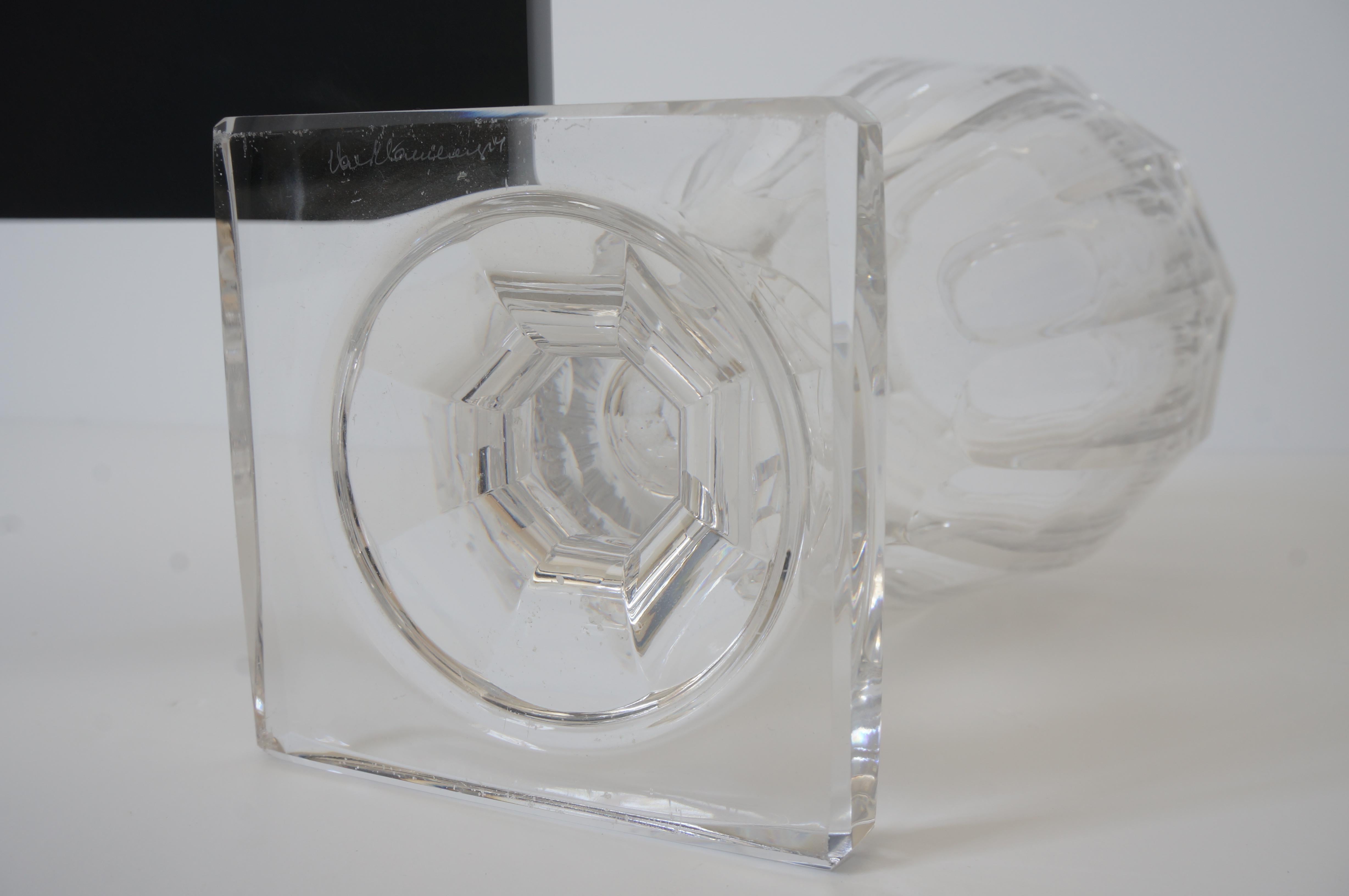 French Crystal Vase in the Style of Baccarat For Sale