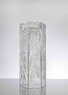 Crystal Vase, italy, 1970s