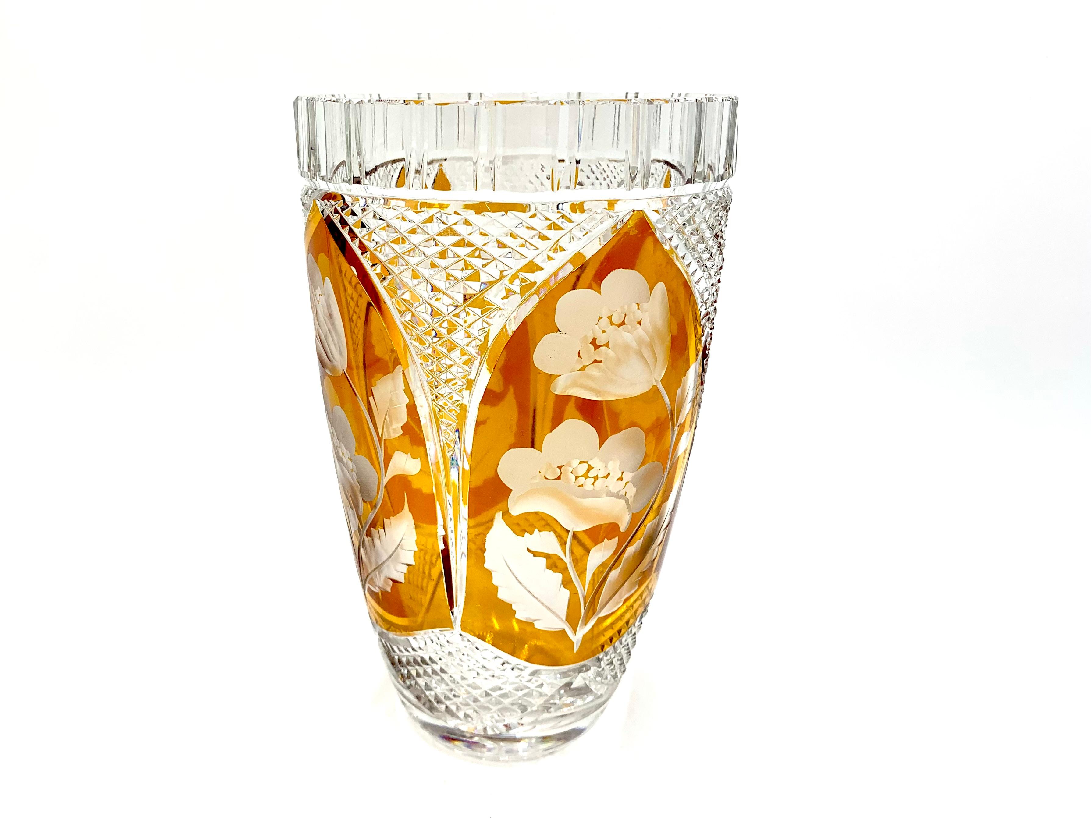 Mid-Century Modern Vase en cristal, Julia Glassworks, années 1960 en vente
